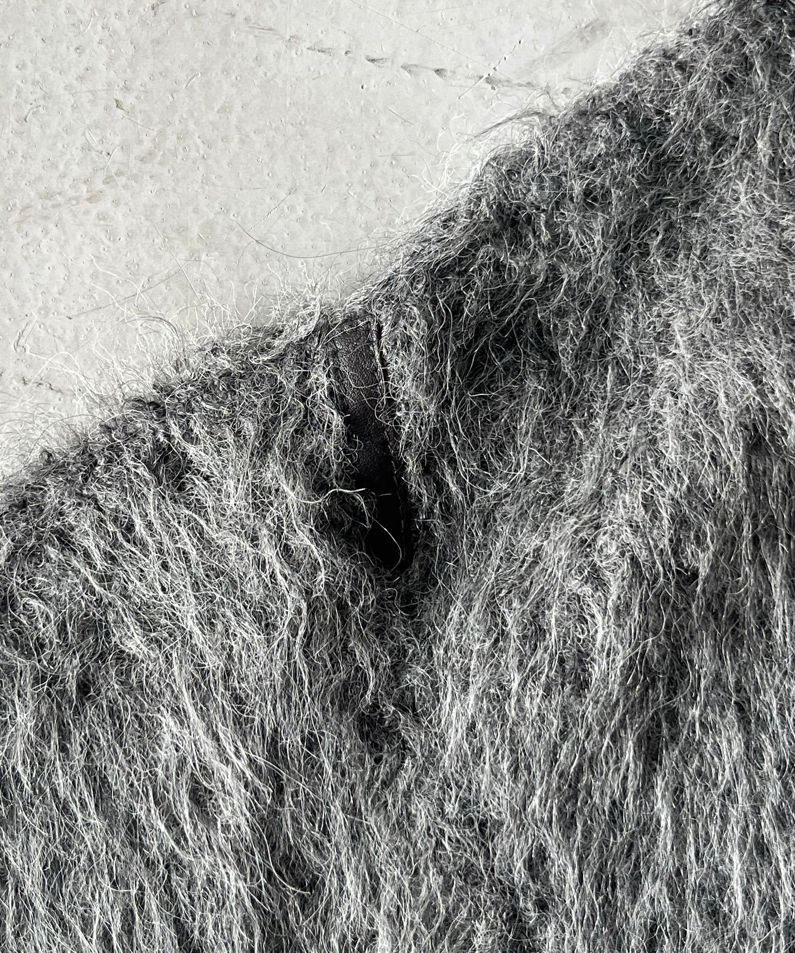 The Inoue Brothers Suri alpaca cardigan "GREY"