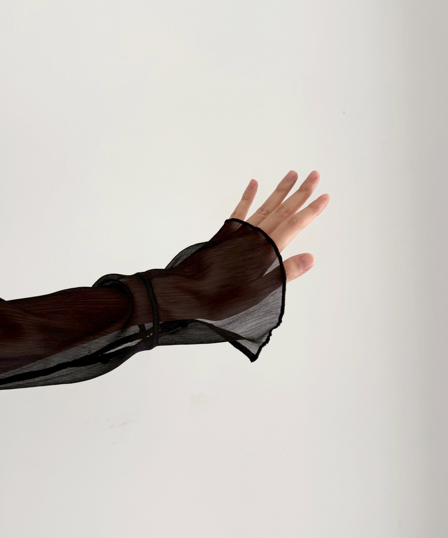 OUR LEGACY Waist blouse "CRINKLE BLACK VEIL POLY"