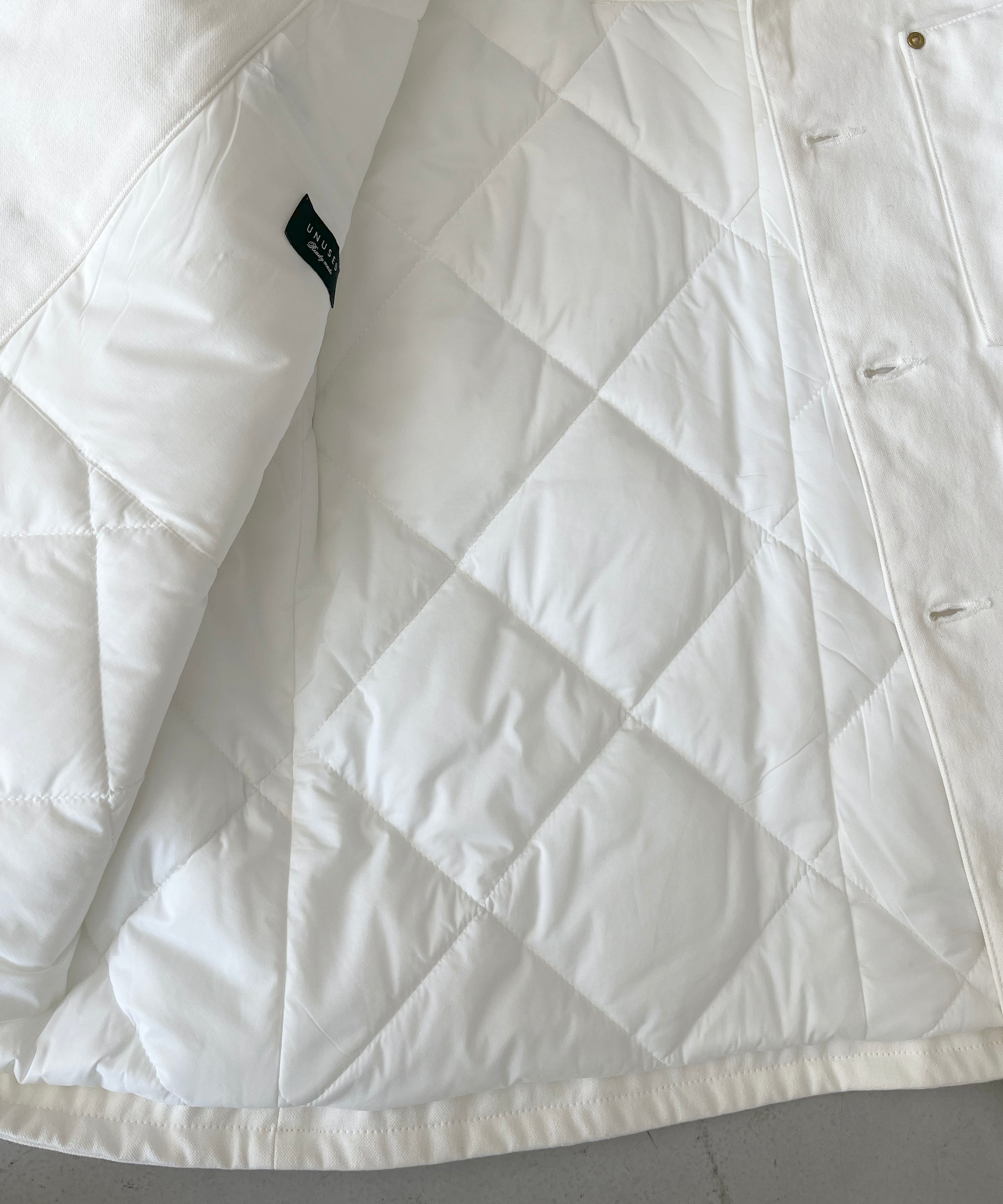 UNUSED Padded duck jacket "OFF WHITE"