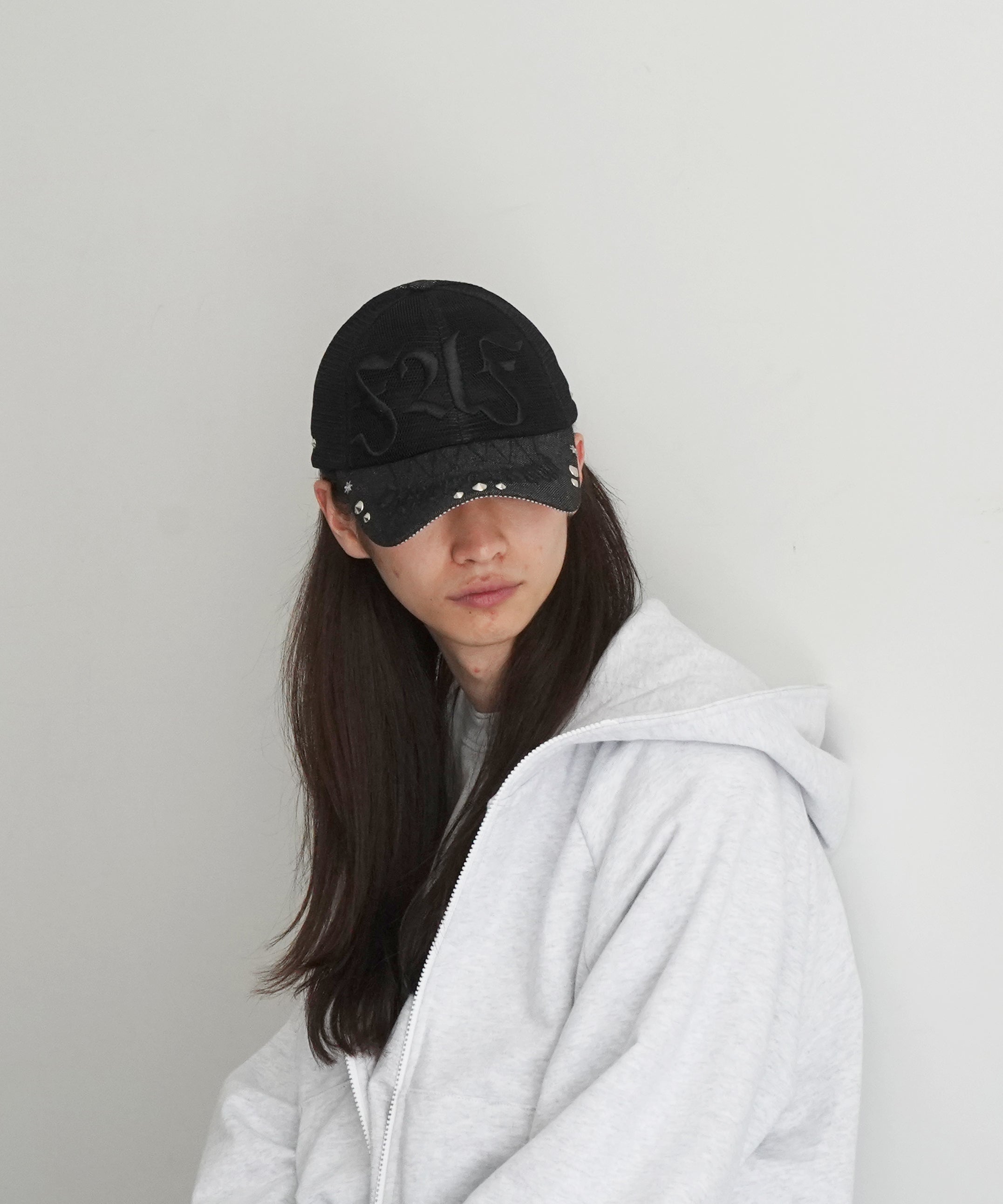 【EXCLUSIVE】FAKE AS FLOWERS Studed faf mesh cap "ECRU"