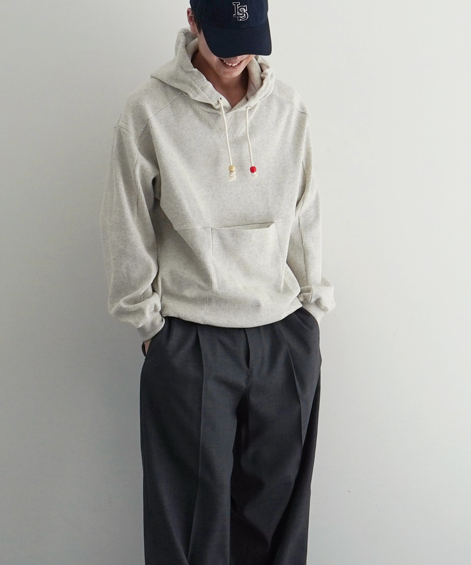 WHIMSY Thermal hoodie "WHITE HEATHER"