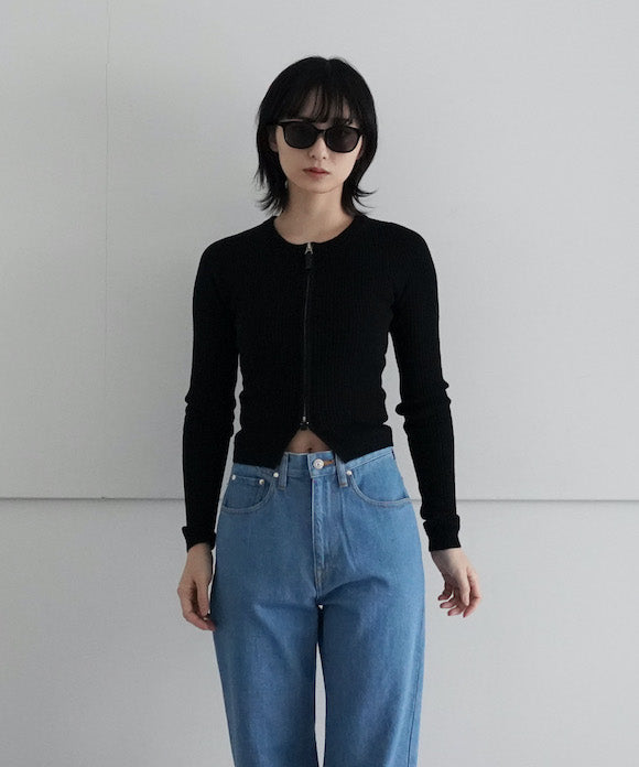Fax Copy Express*Knit Zipper カーディガン Fax Copy Express*Knit Zipper カーディガン