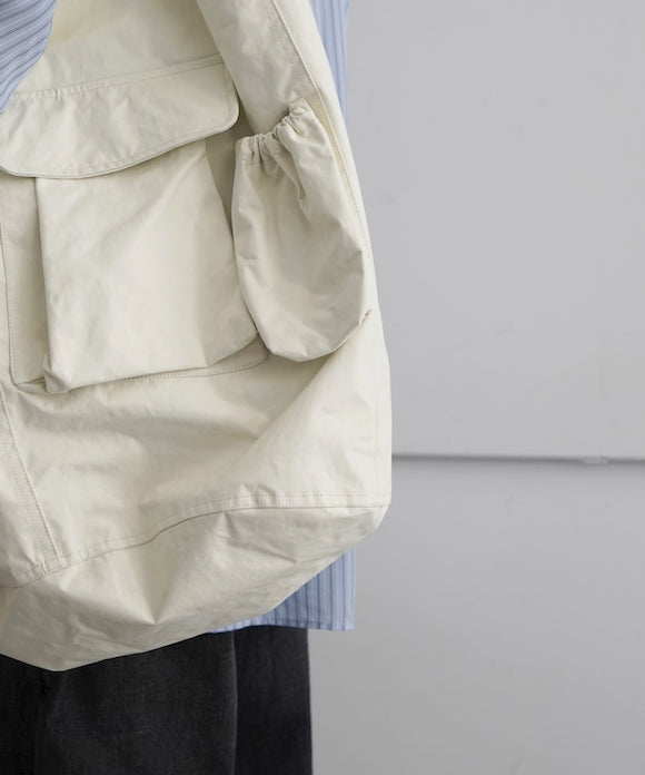 OUR LEGACY Tech drip bag "CONCRETE FOIL BONDED NYLON"
