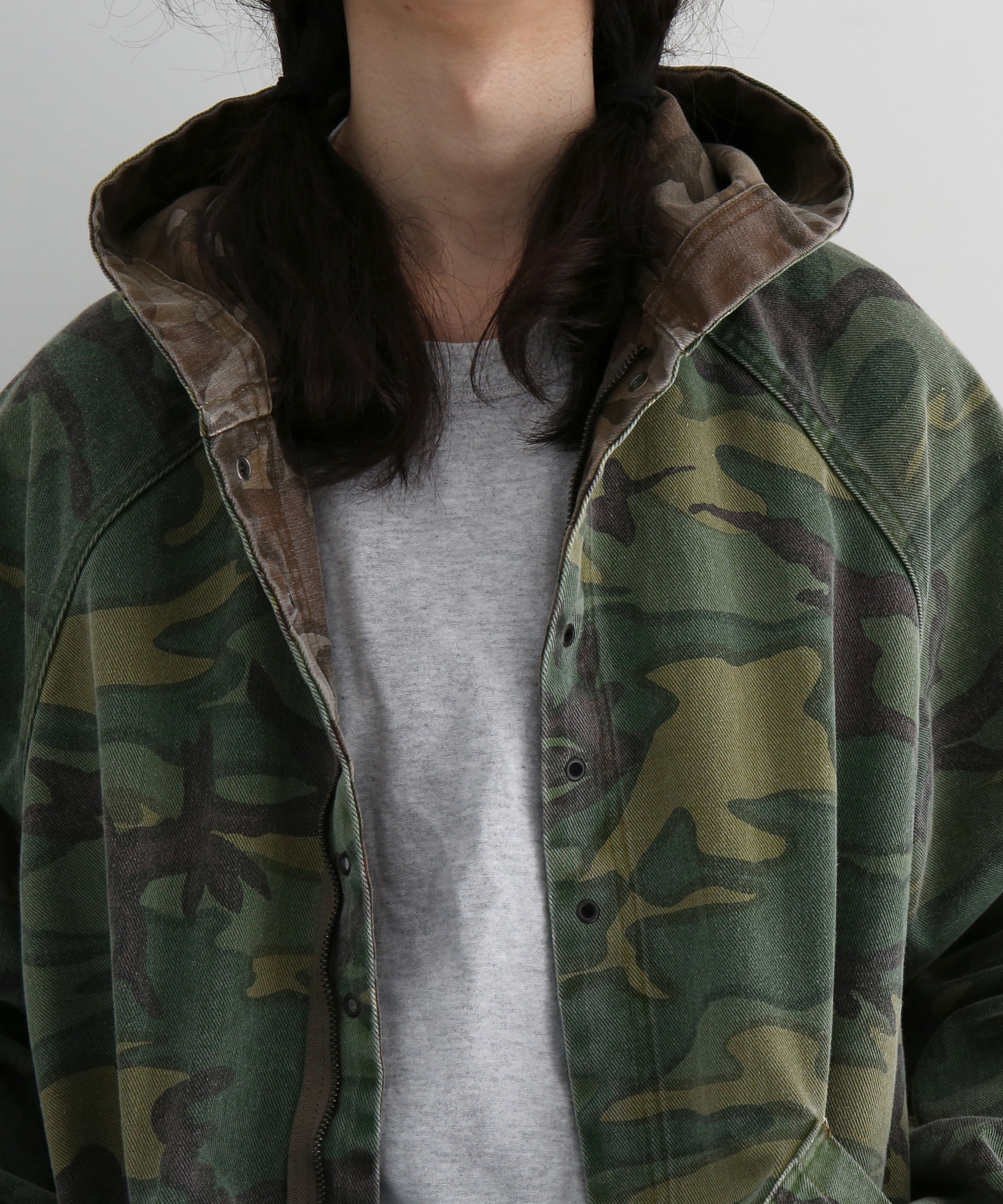 NEEDLES Reversible hooded coat - camo twill "CAMO"