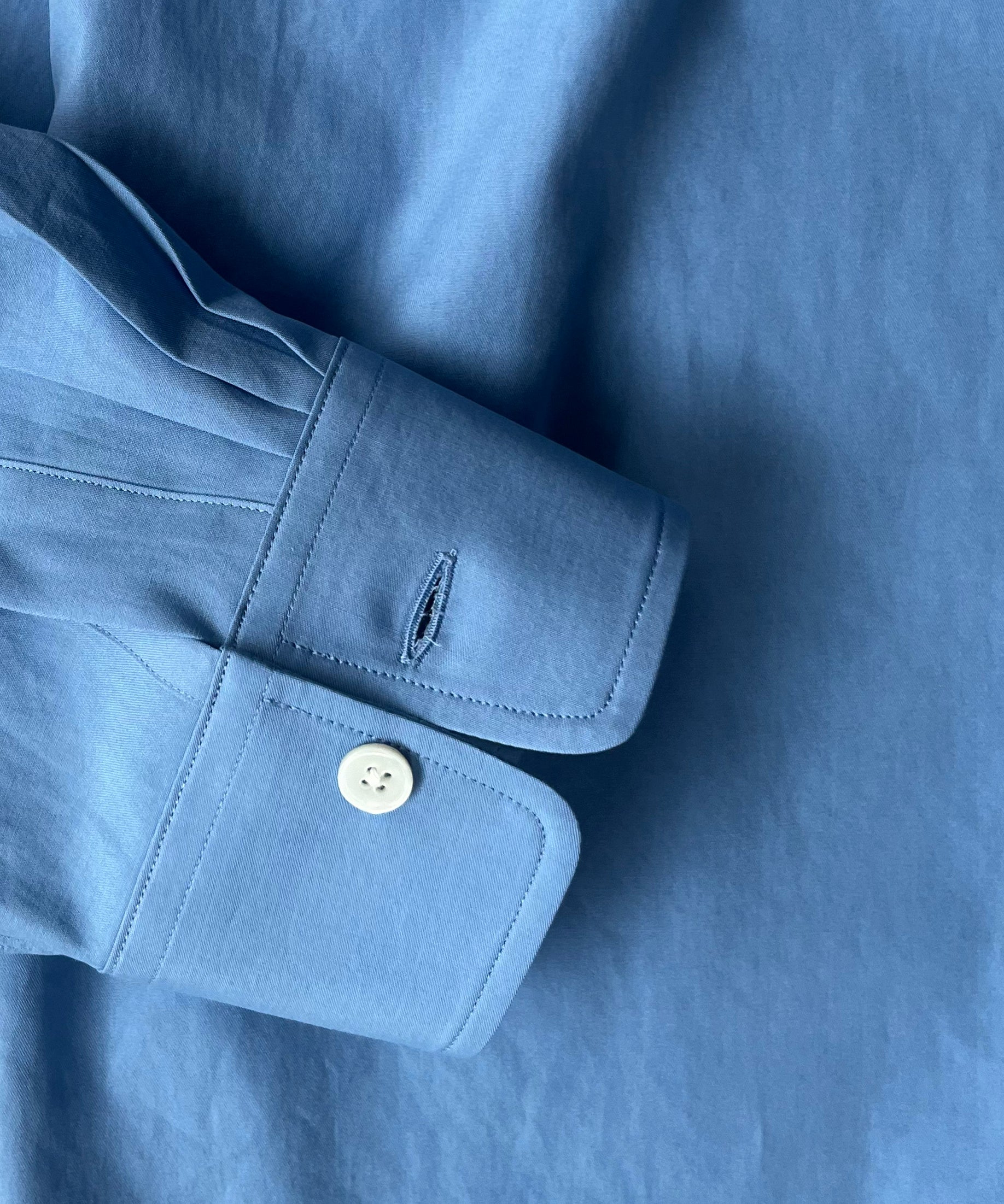 AURALEE Washed finx twill shirt "BLUE"
