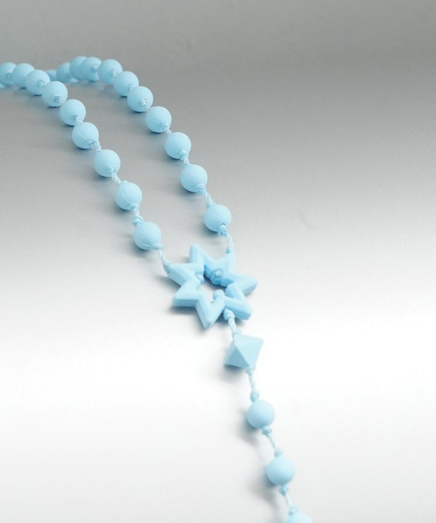 FAKE AS FLOWERS Ankh rosary "BLUE"