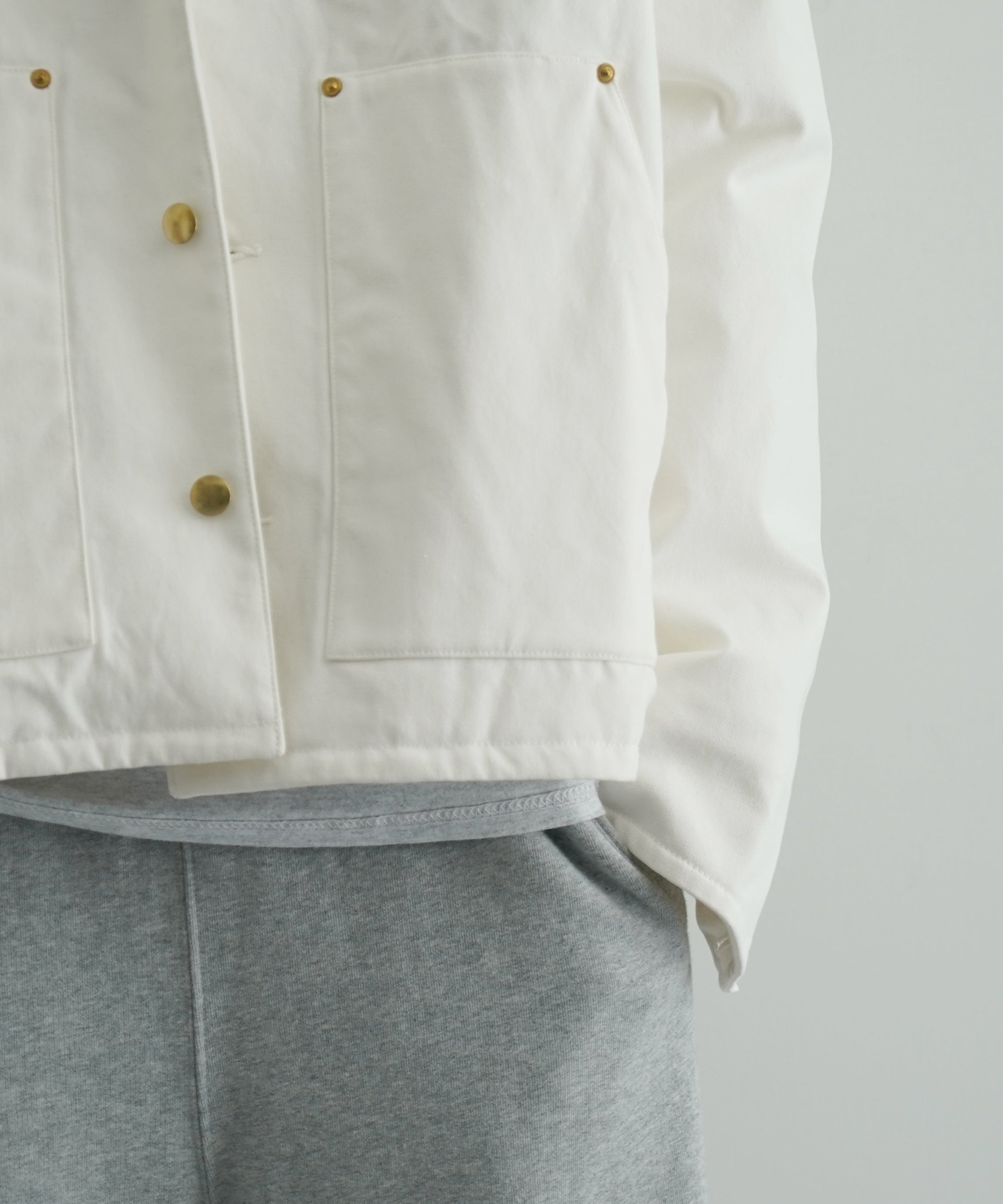 UNUSED Padded duck jacket "OFF WHITE"