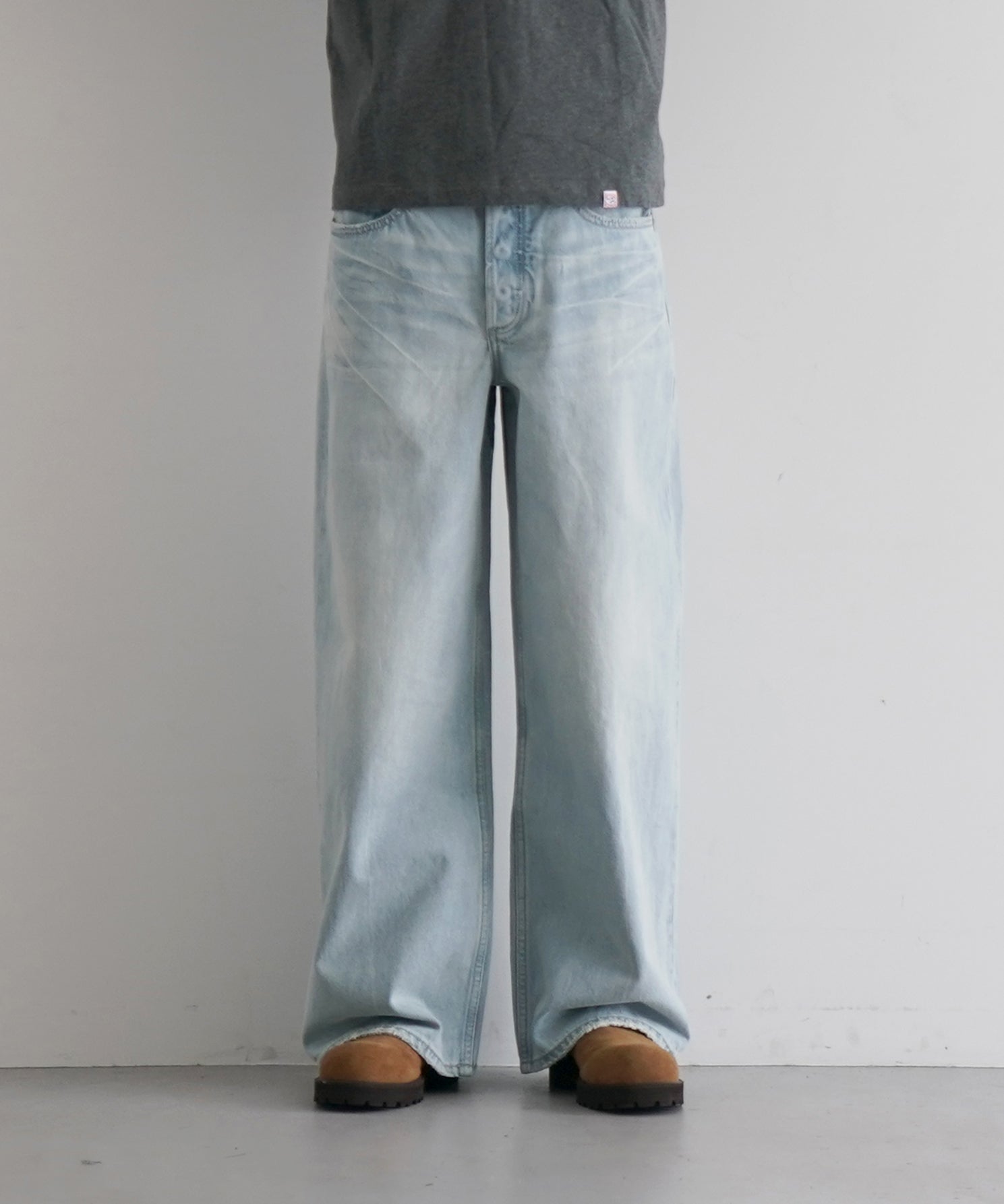 FAX COPY EXPRESS Gardener straight-leg denim pants "BLUE"