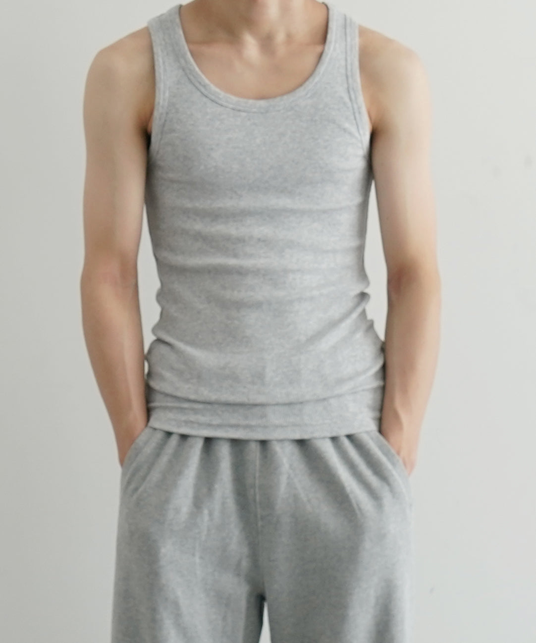 ENTIRE STUDIOS Rib tank "SILVER"