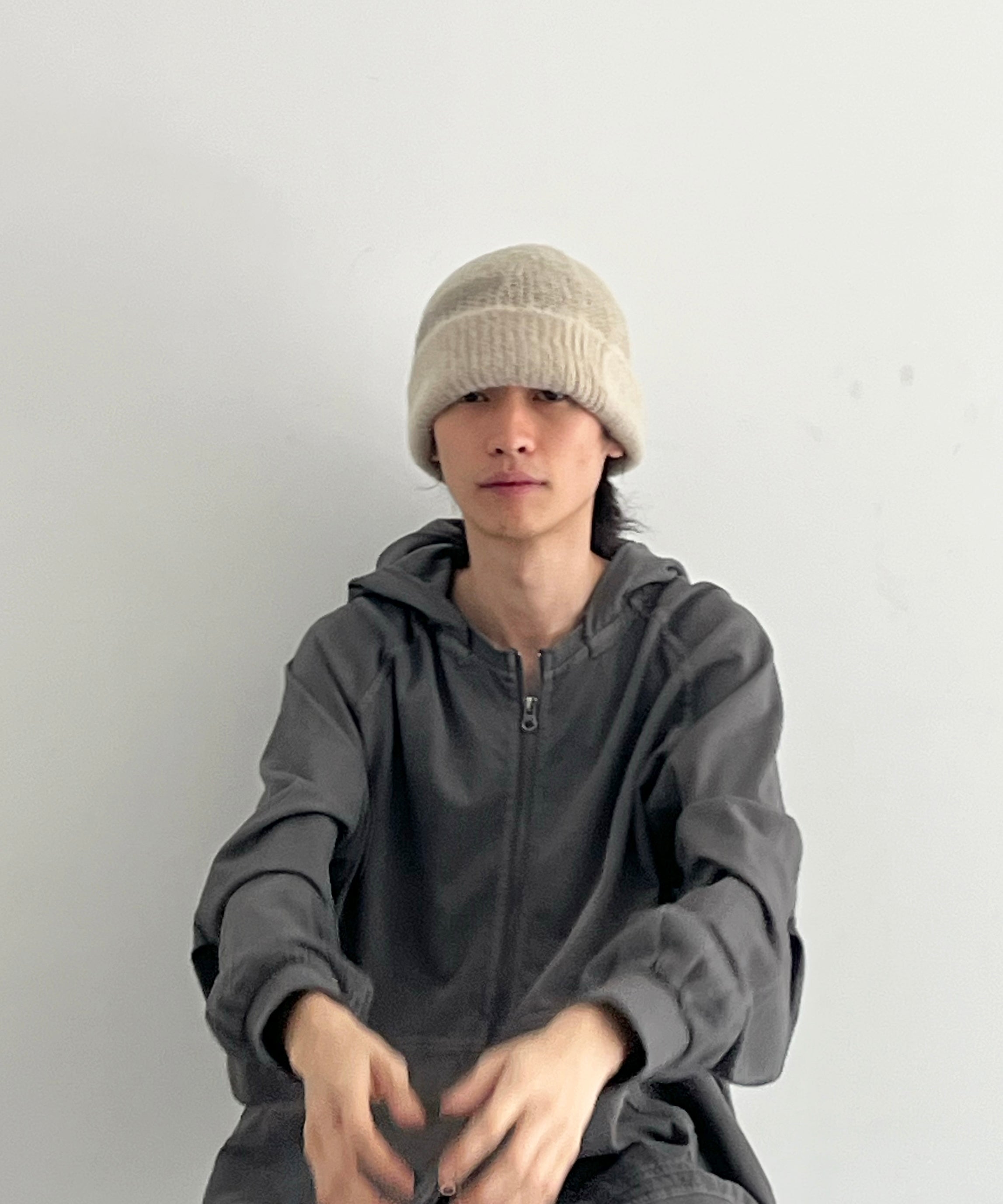 SAN SAN GEAR Mohair beanie "CREAM"