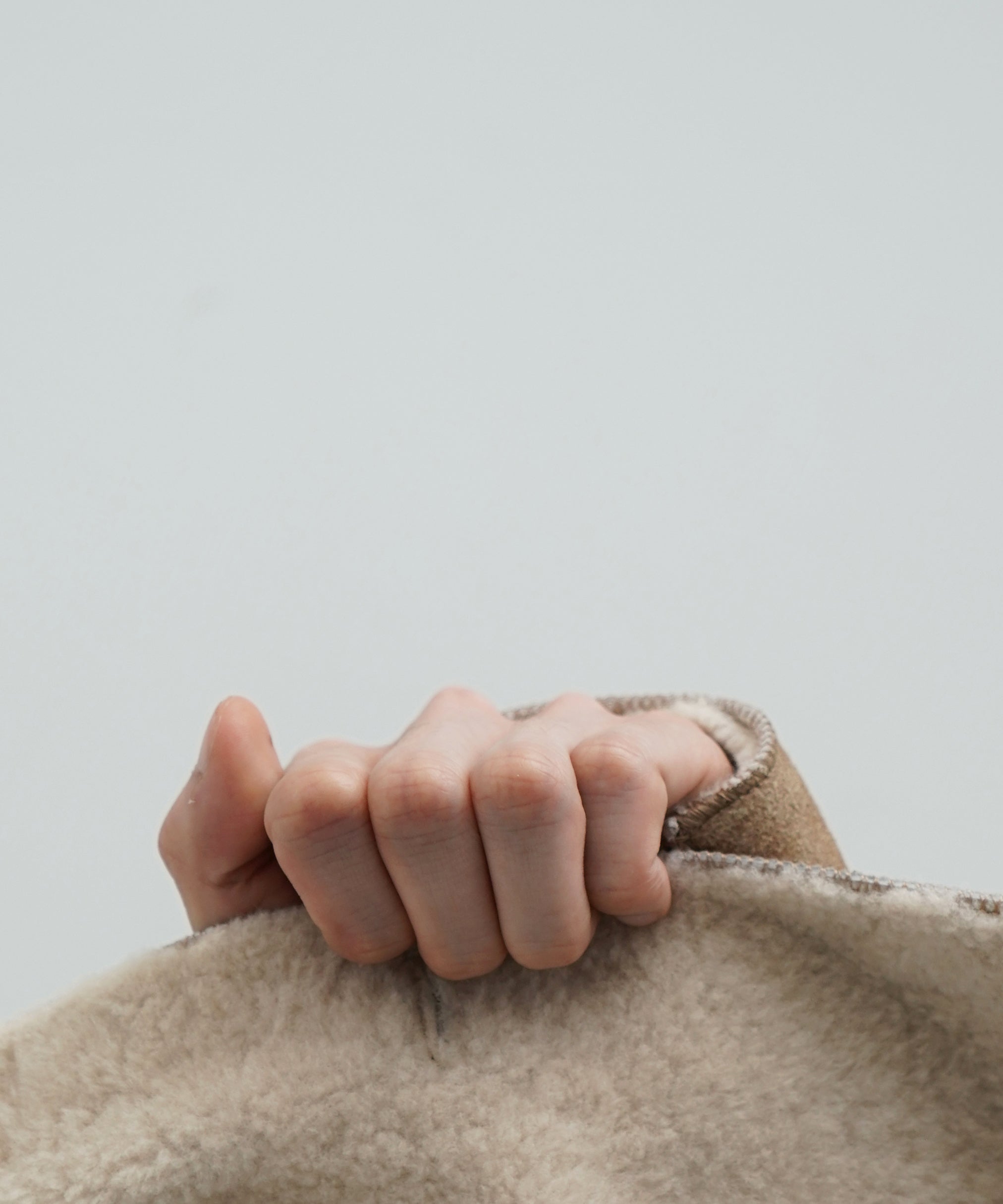 AURALEE Merino mouton shirt blouson "BEIGE"
