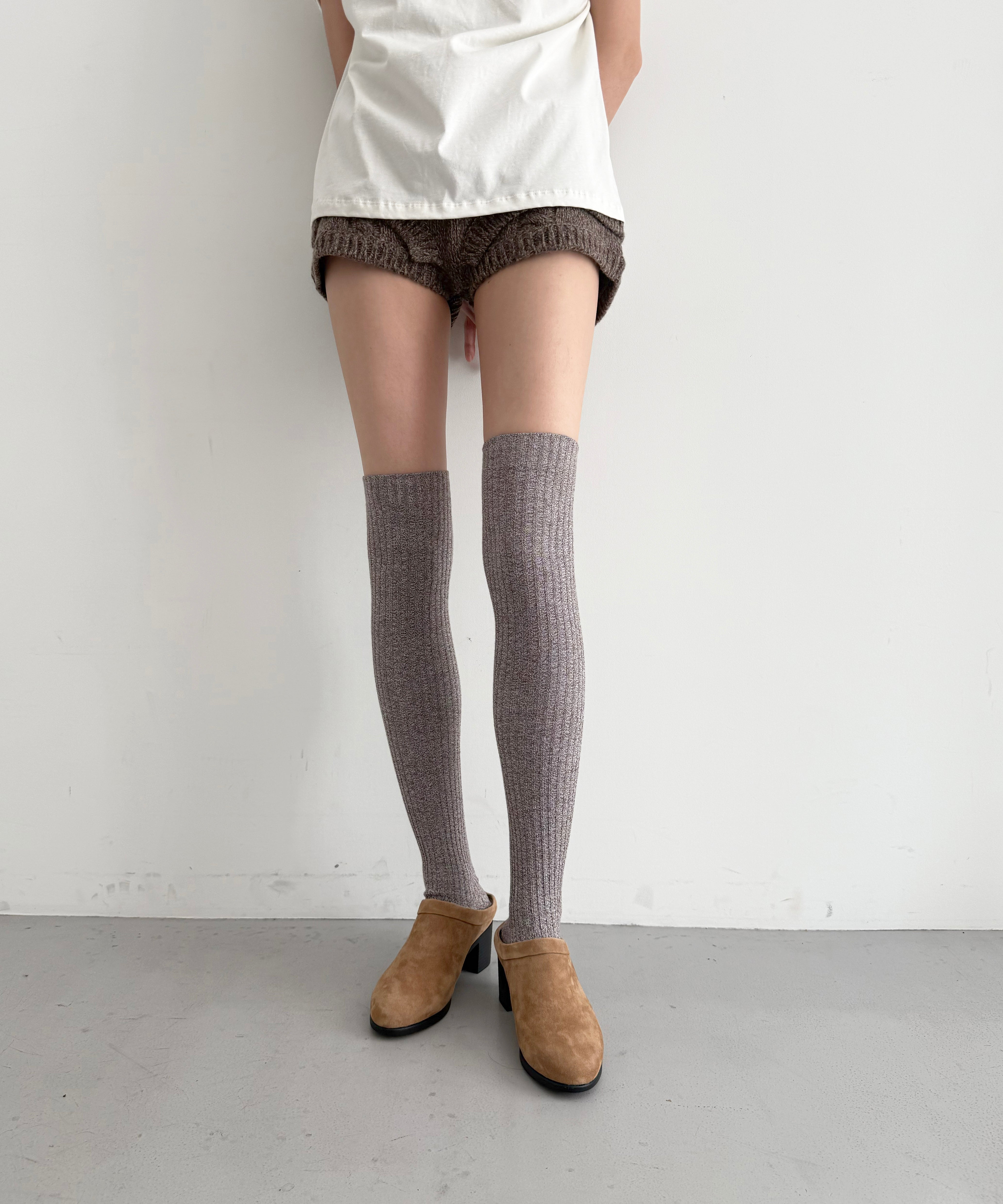 Baserange Overknee socks "UNDYED"