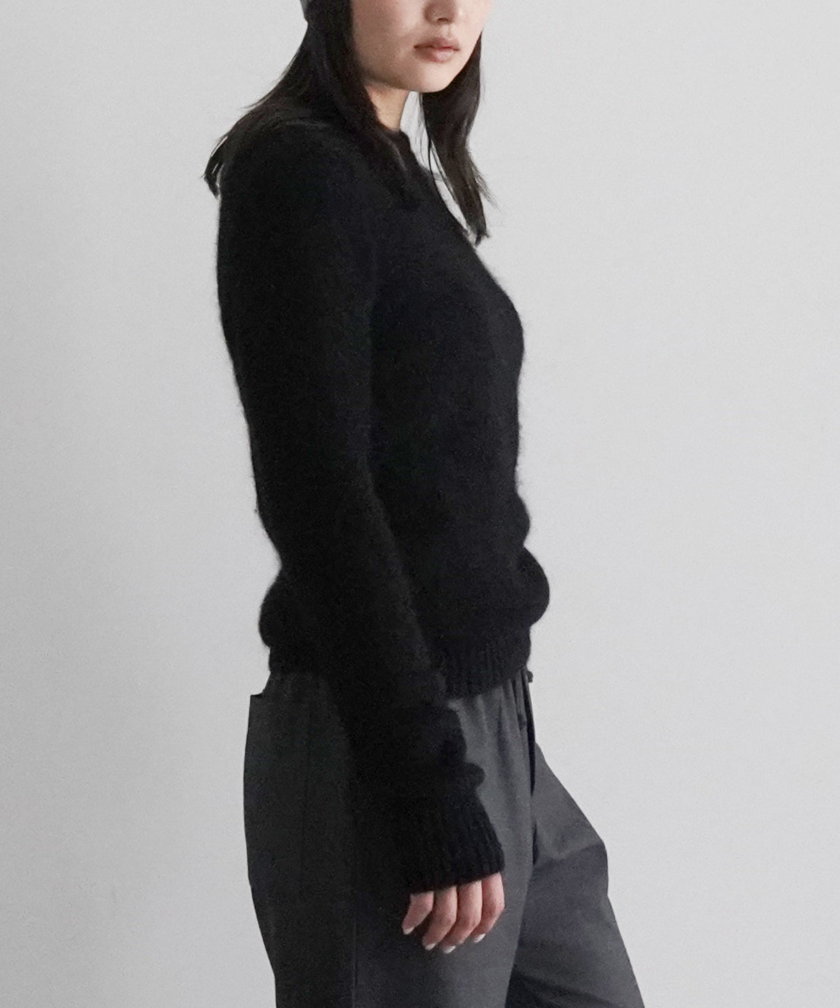 GANNI Brushed alpaca o-neck "SIMPLY PURPLE"