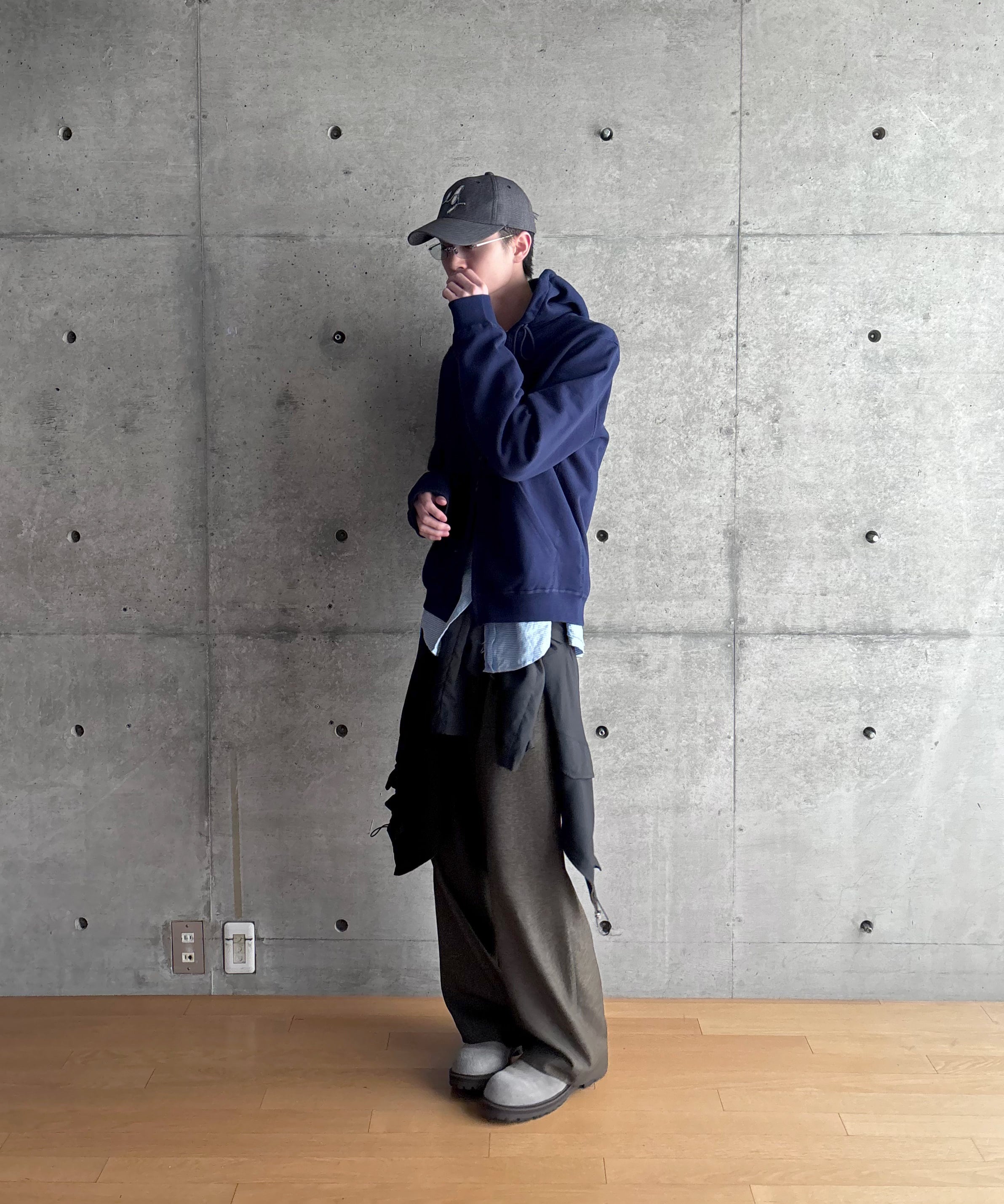 KAIKO Double zip parka "NAVY"