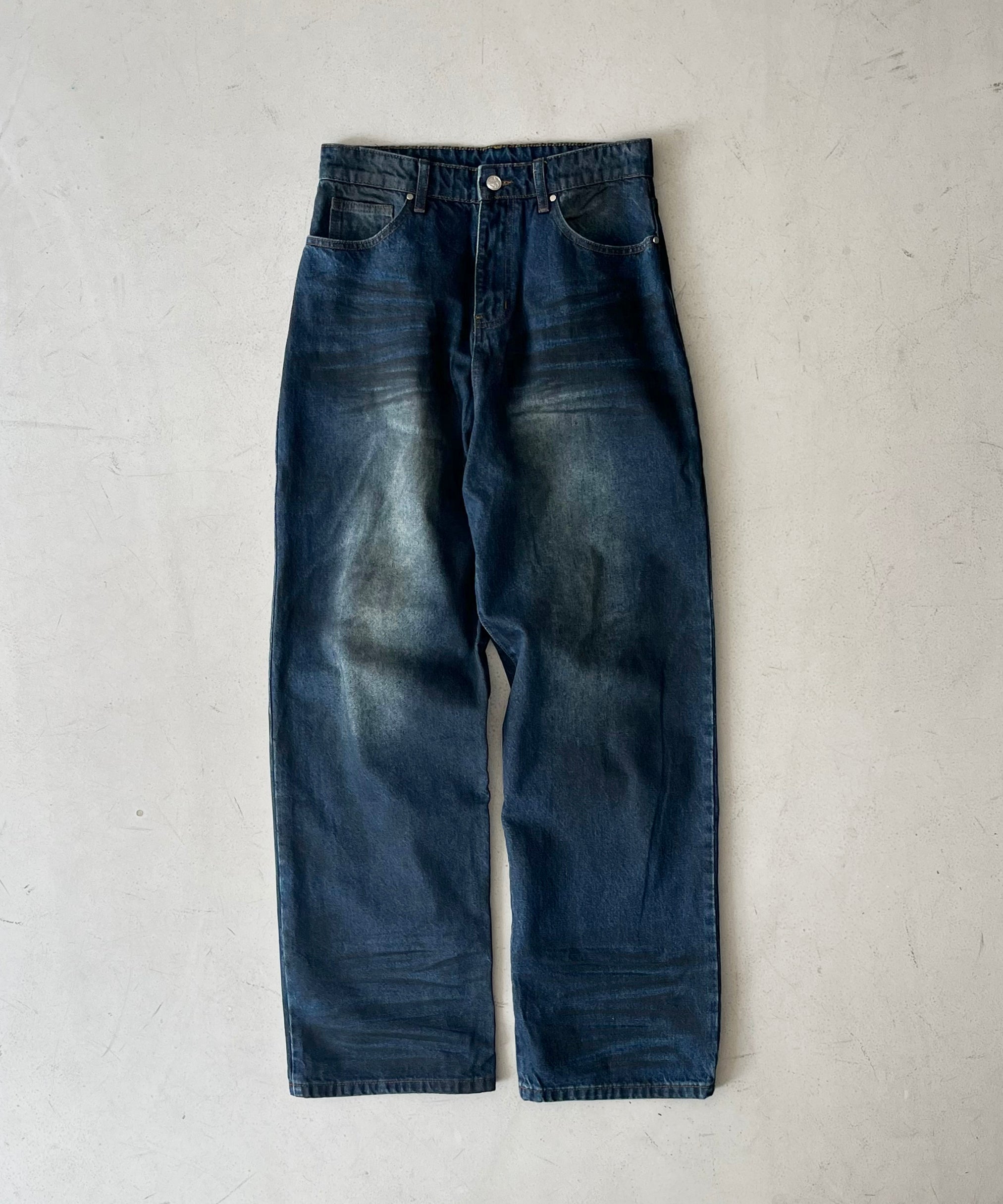 Basketcase lax baggy denim "FADED BLACK"