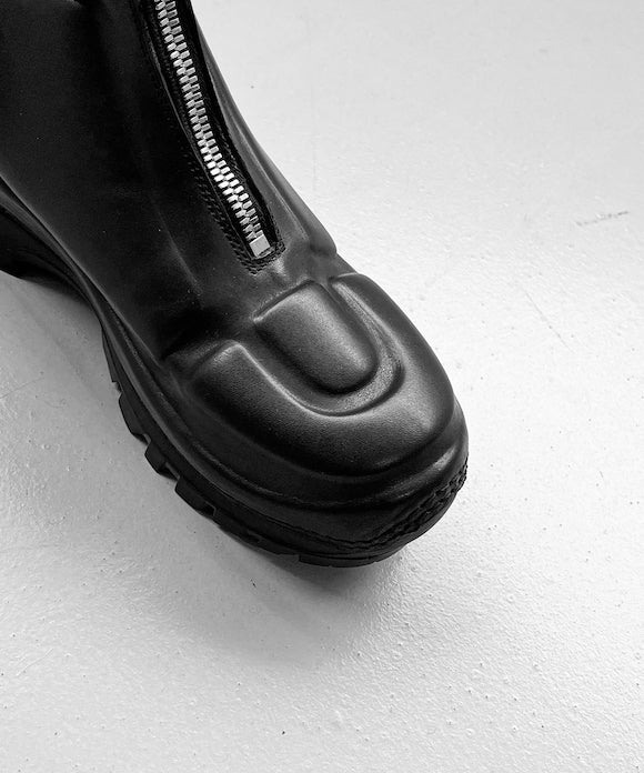 GUIDI Front zip boots "BLACK"
