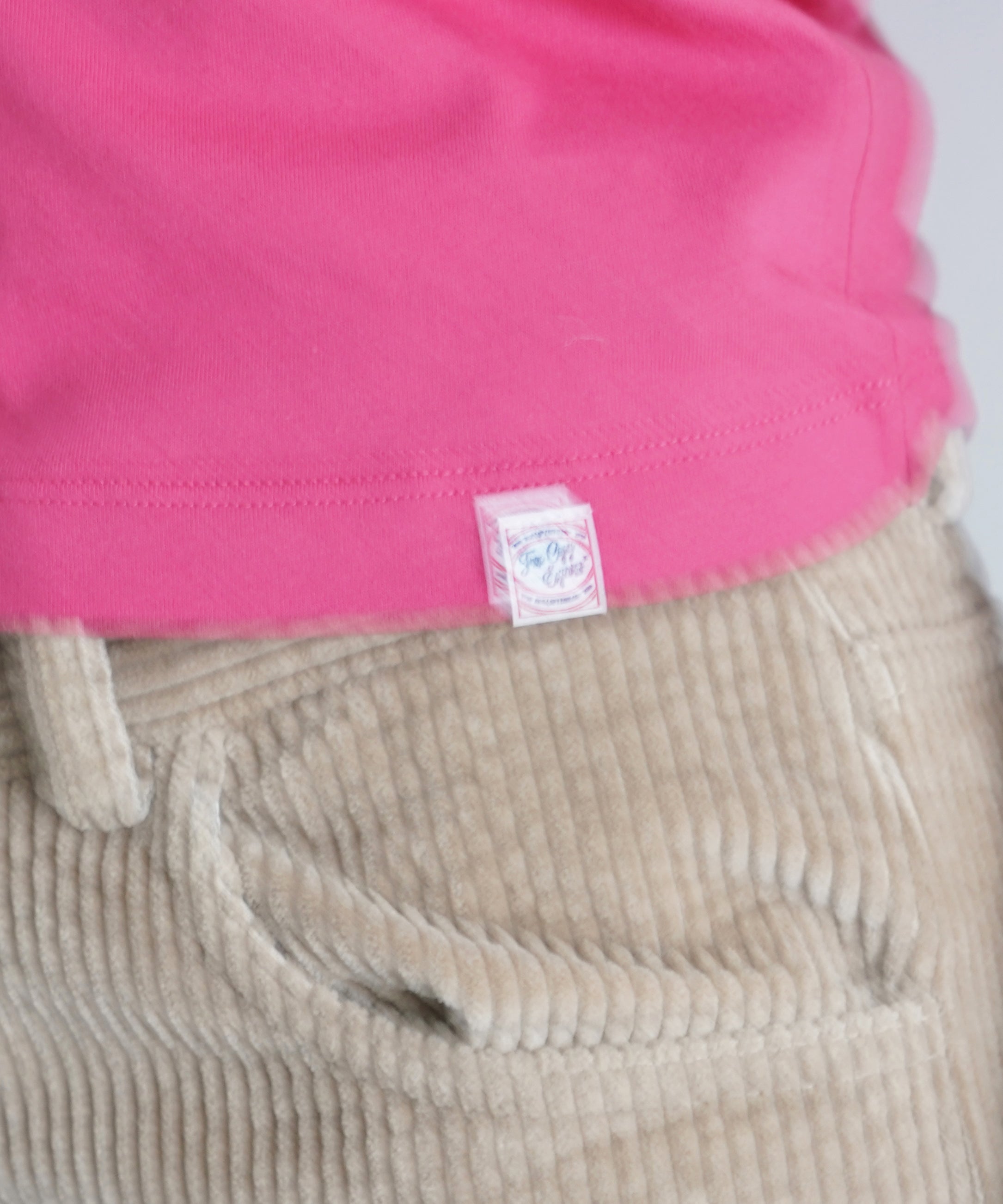 FAX COPY EXPRESS Vintage label fitted tee "PINK"