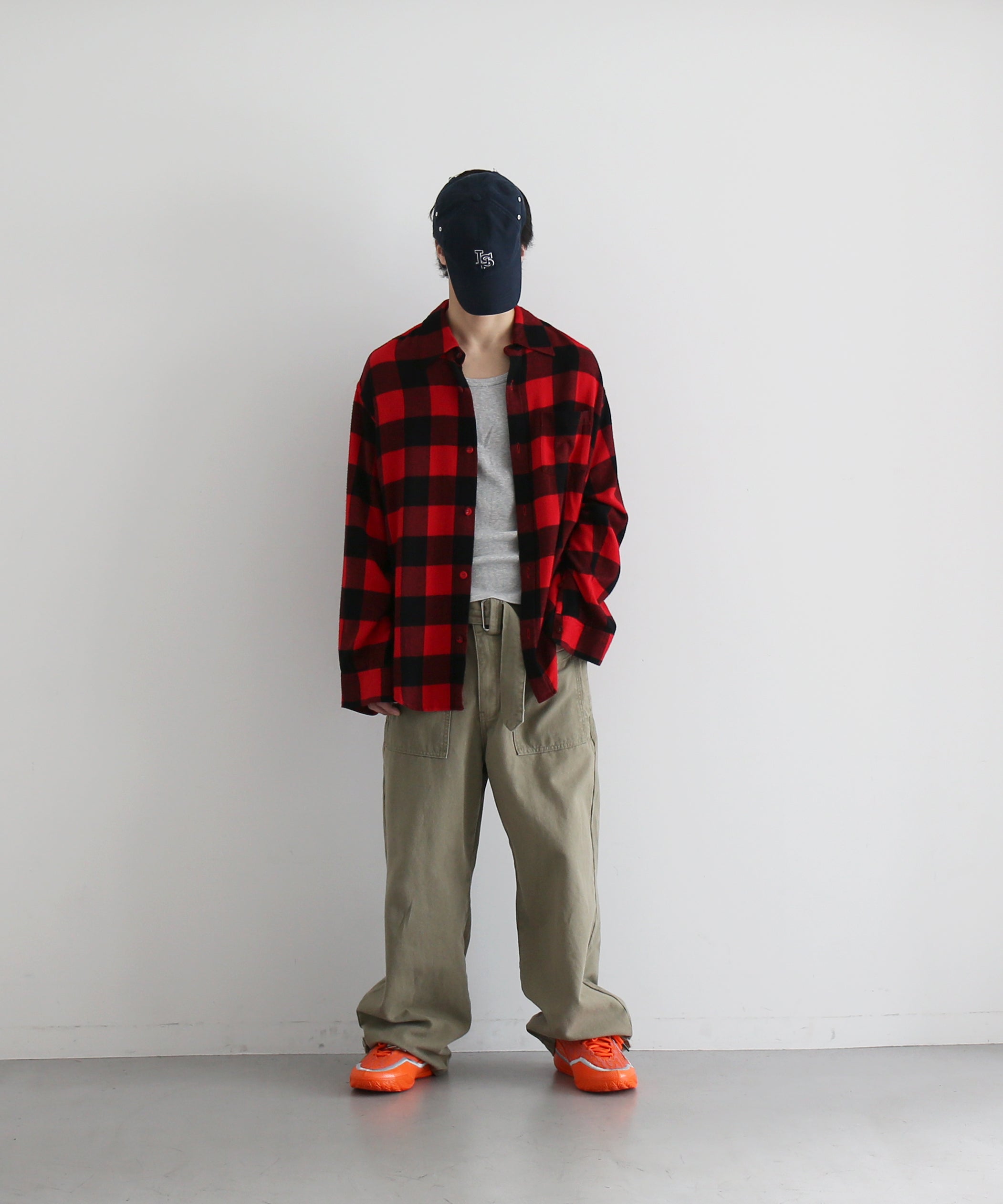KAIKO Flannel check shirt "BLUE"