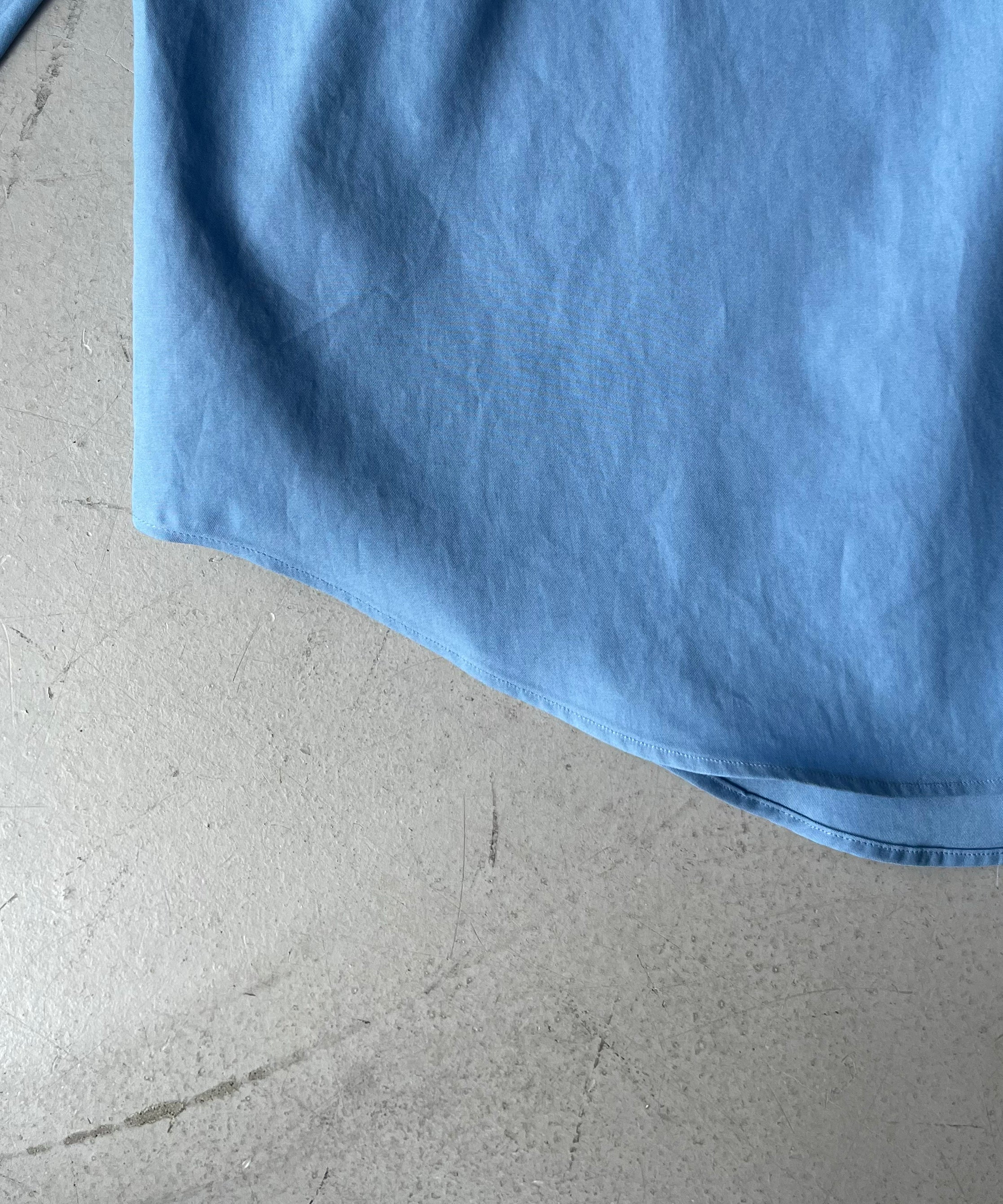AURALEE Washed finx twill shirt "BLUE"