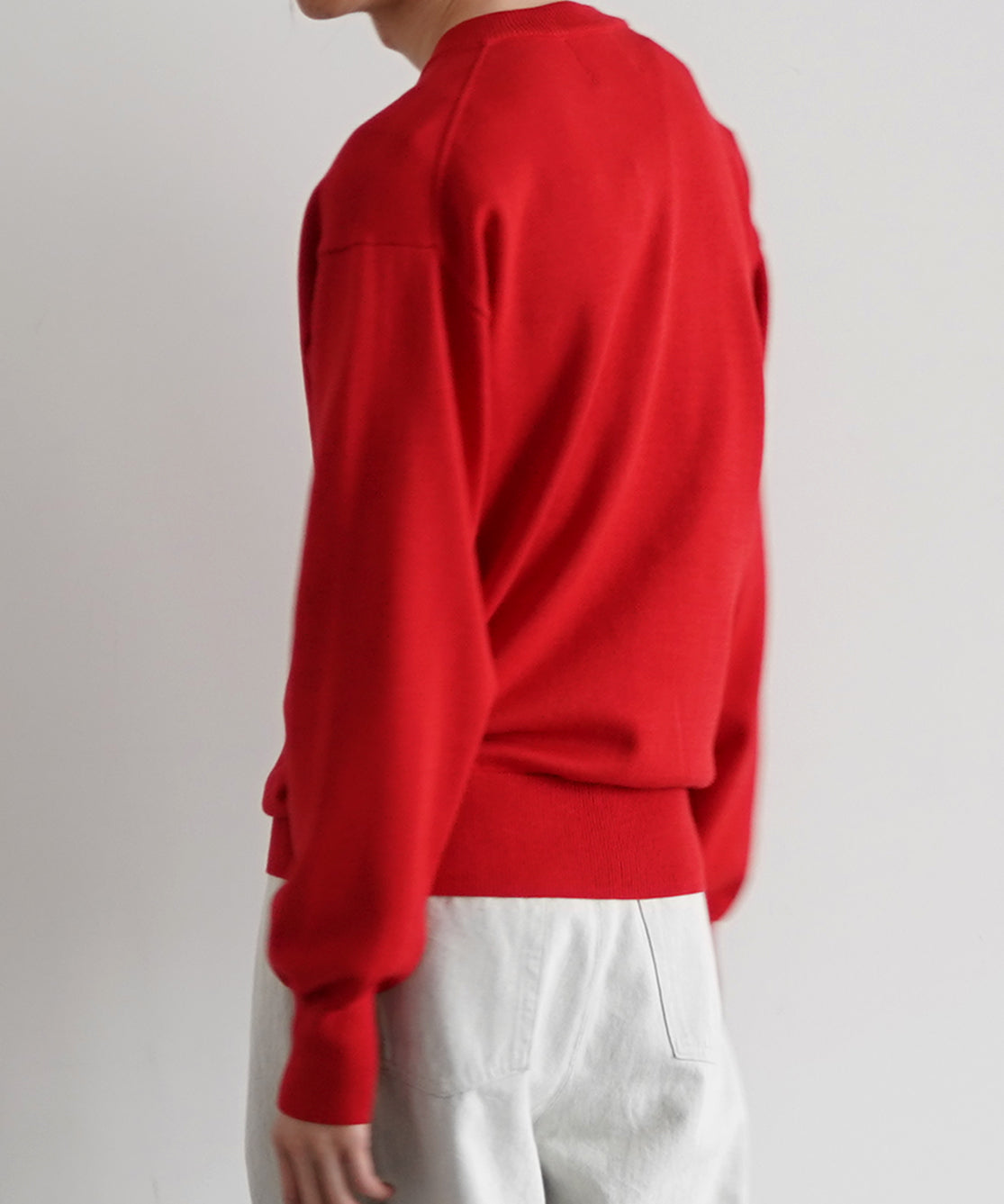 KAIKO V neck sweater "RED"