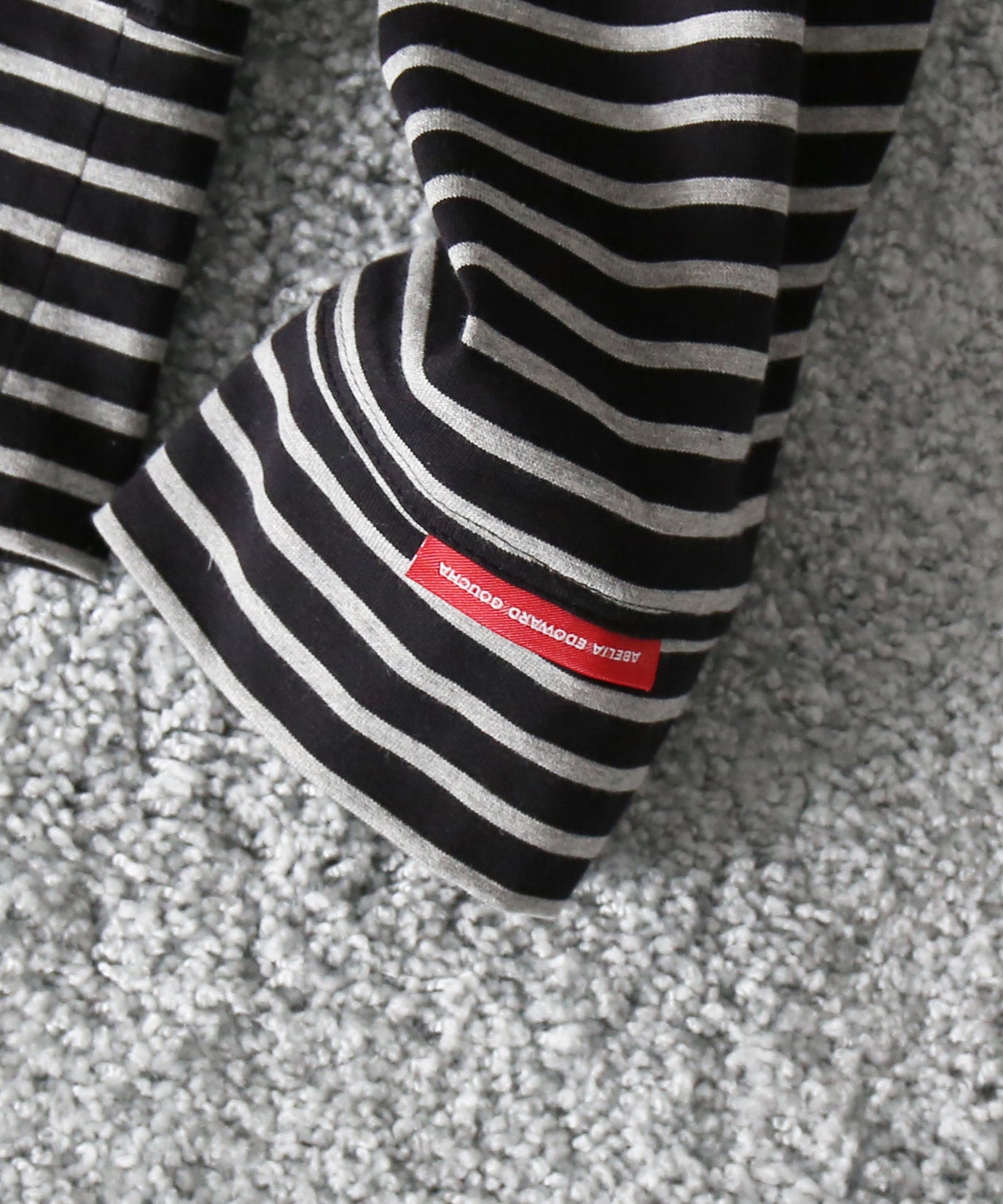 ABELIA EDOWARD GOUCHA Ls polo border "BLACK"