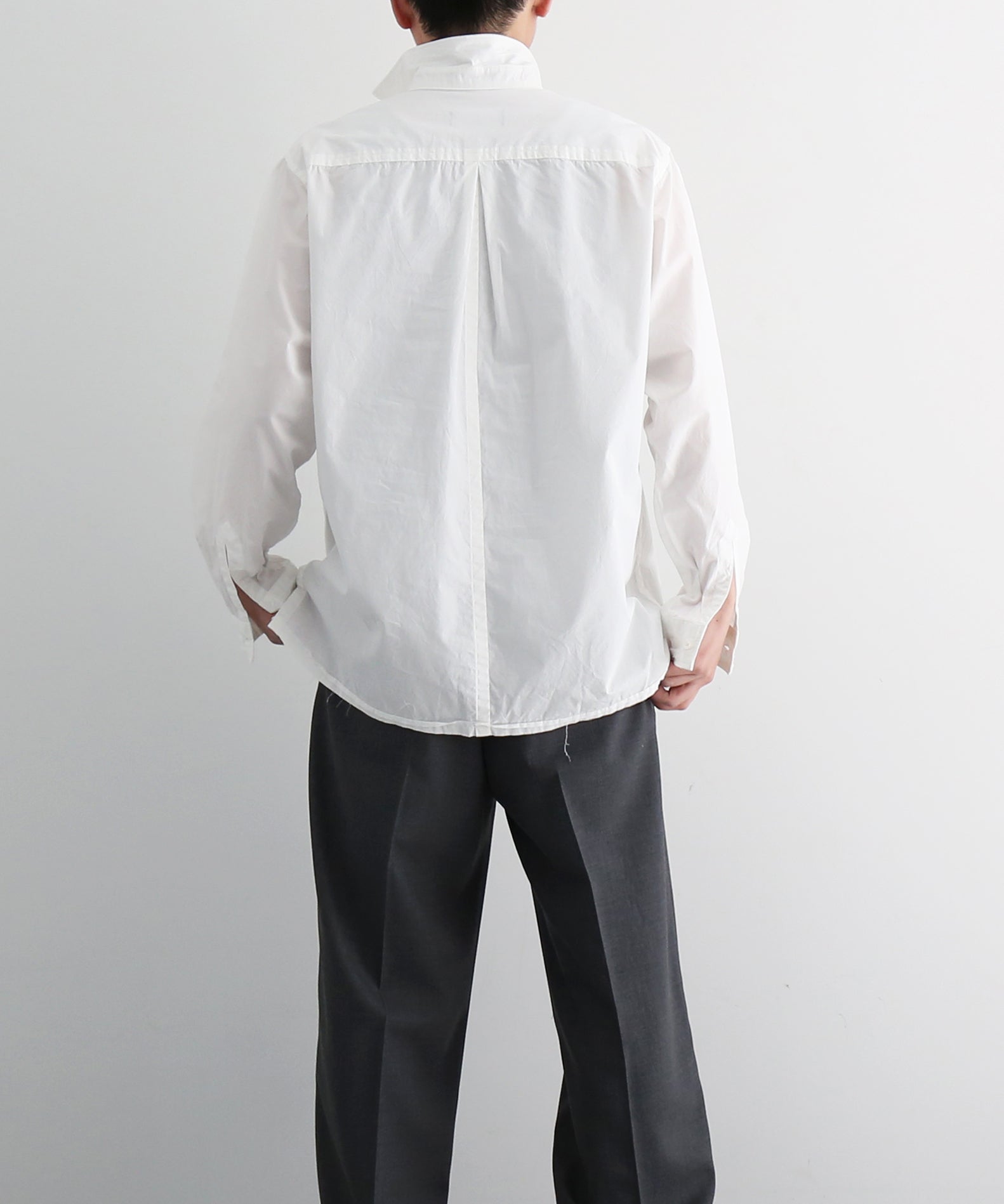 ensou. Rough cut shirt/a "WHITE"