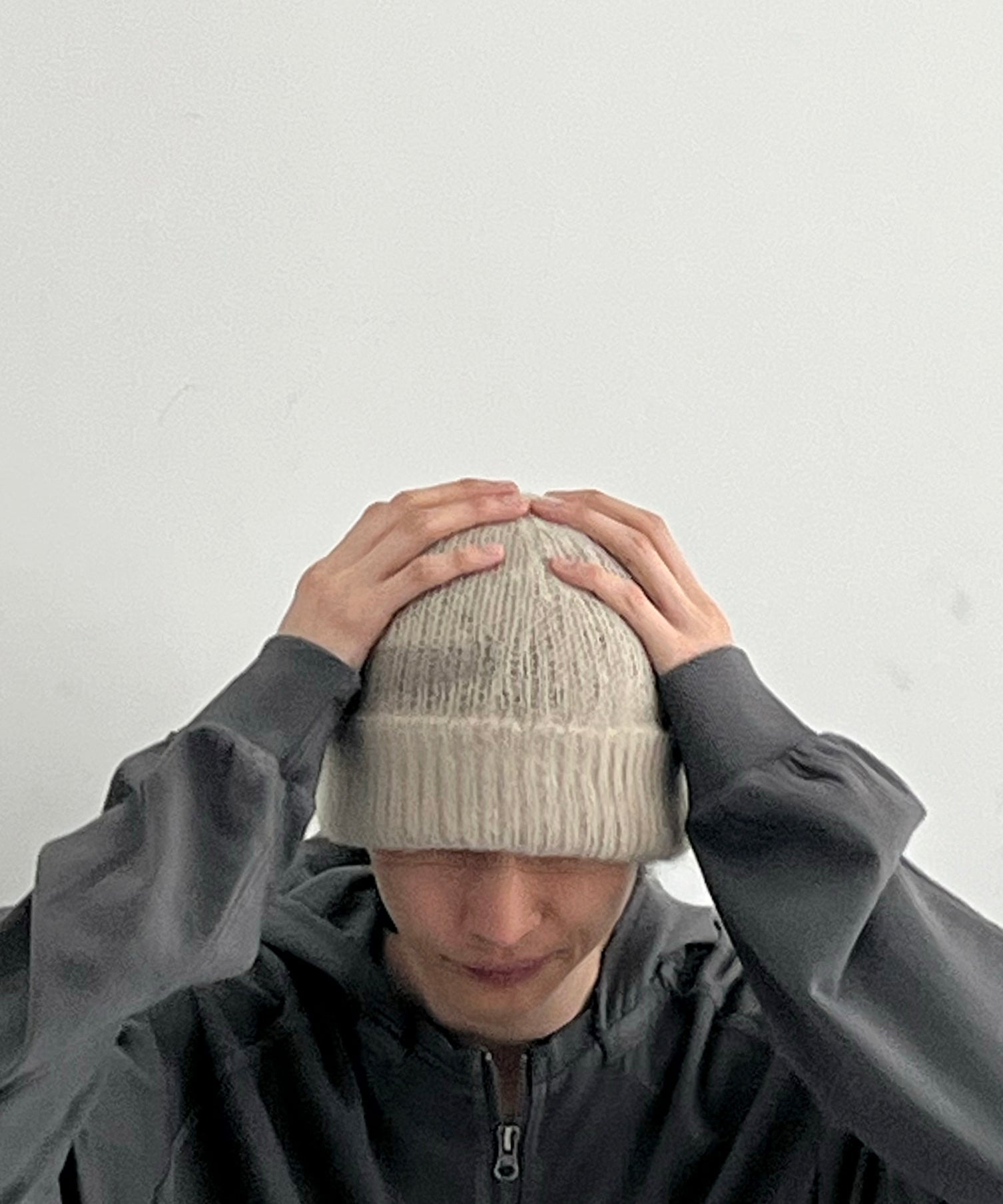 SAN SAN GEAR Mohair beanie "CREAM"