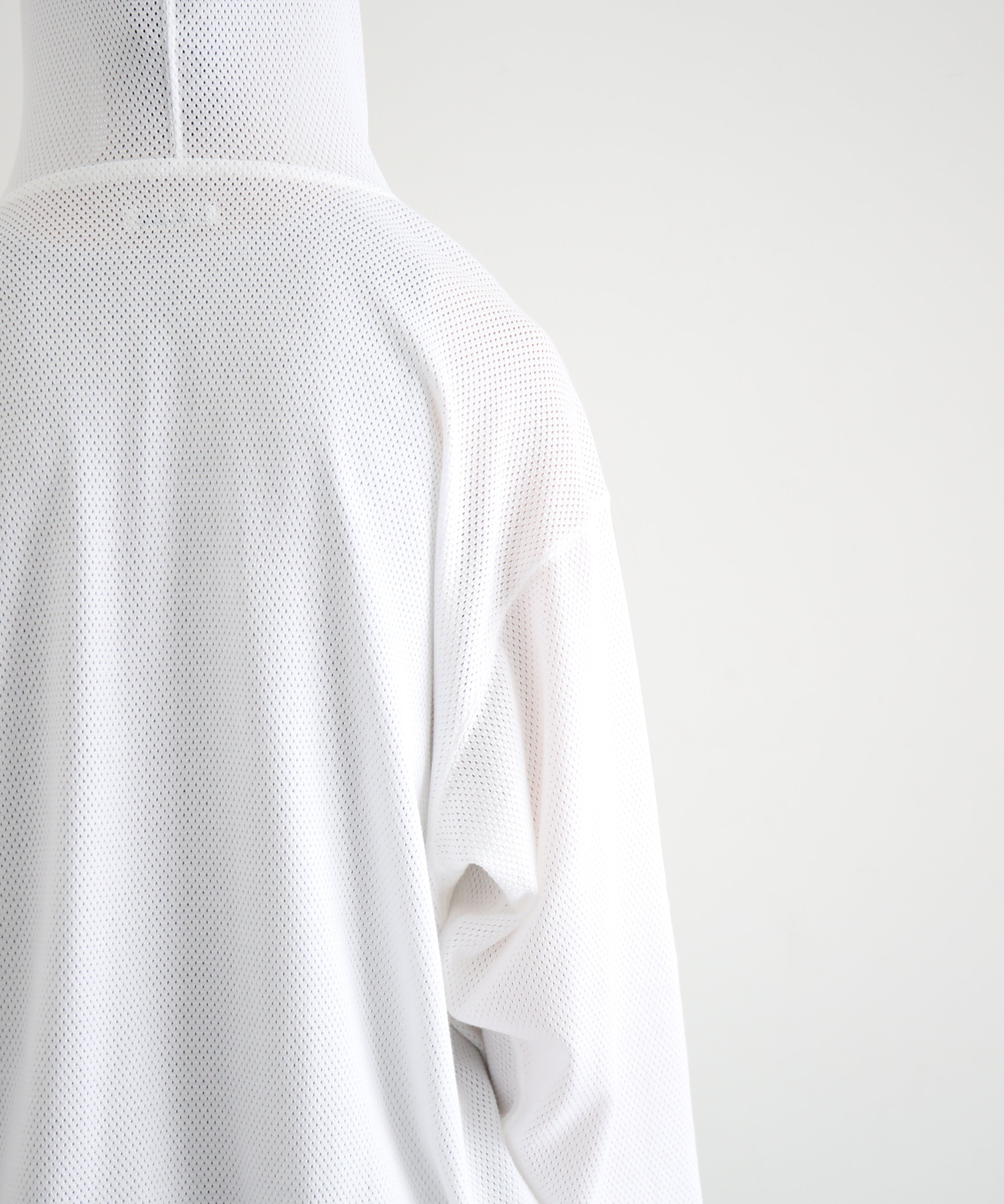 WHOWHAT Cotton mesh hoodie "WHITE"