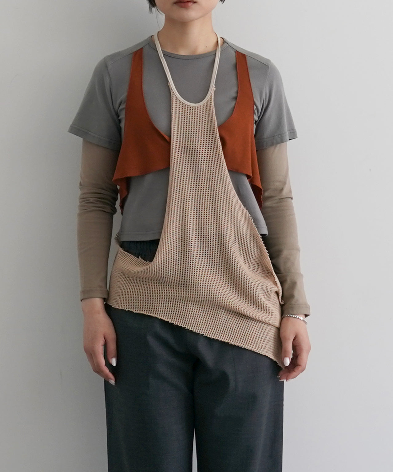 kotohayokozawa Layered top "GRAY"