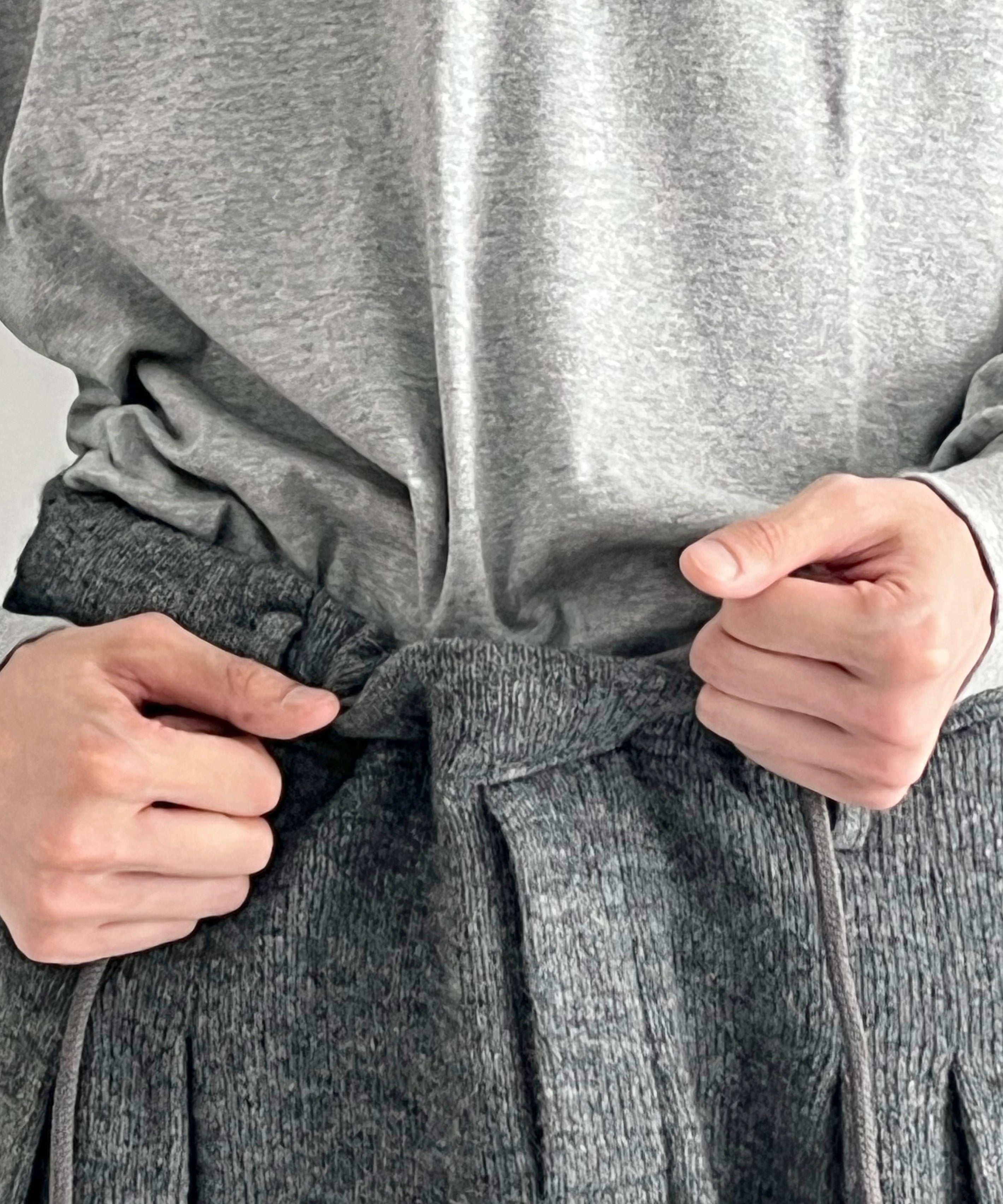 SOSHIOTSUKI Wool double face baggy pants "GREY"