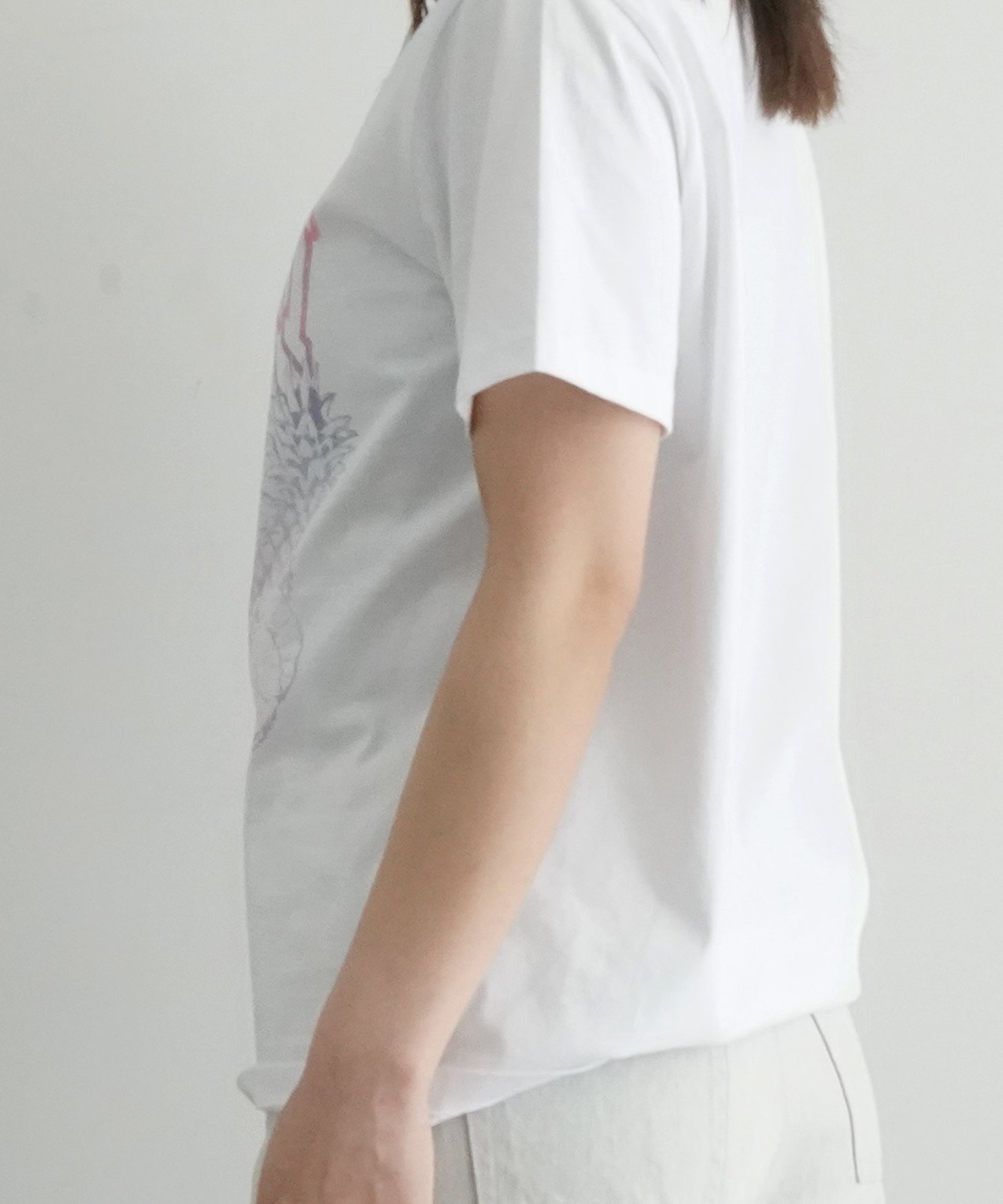 GANNI Basic jersey cocktail relaxed t-shirt "BRIGHT WHITE"