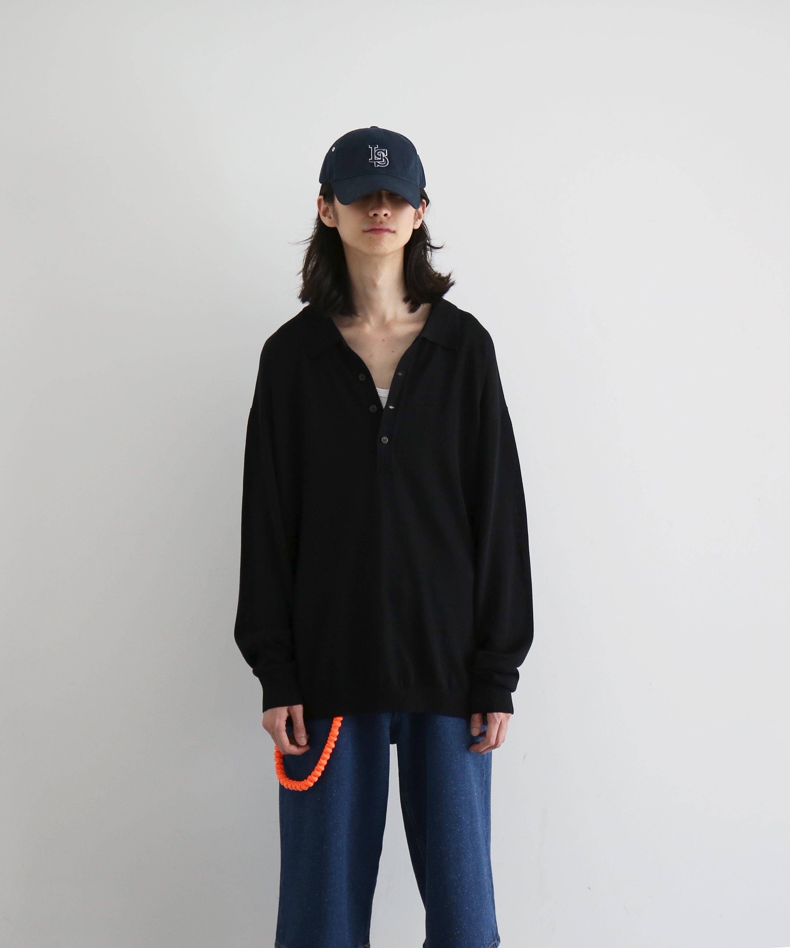 【EXCLUSIVE】crepuscule L/s polo "BLACK"