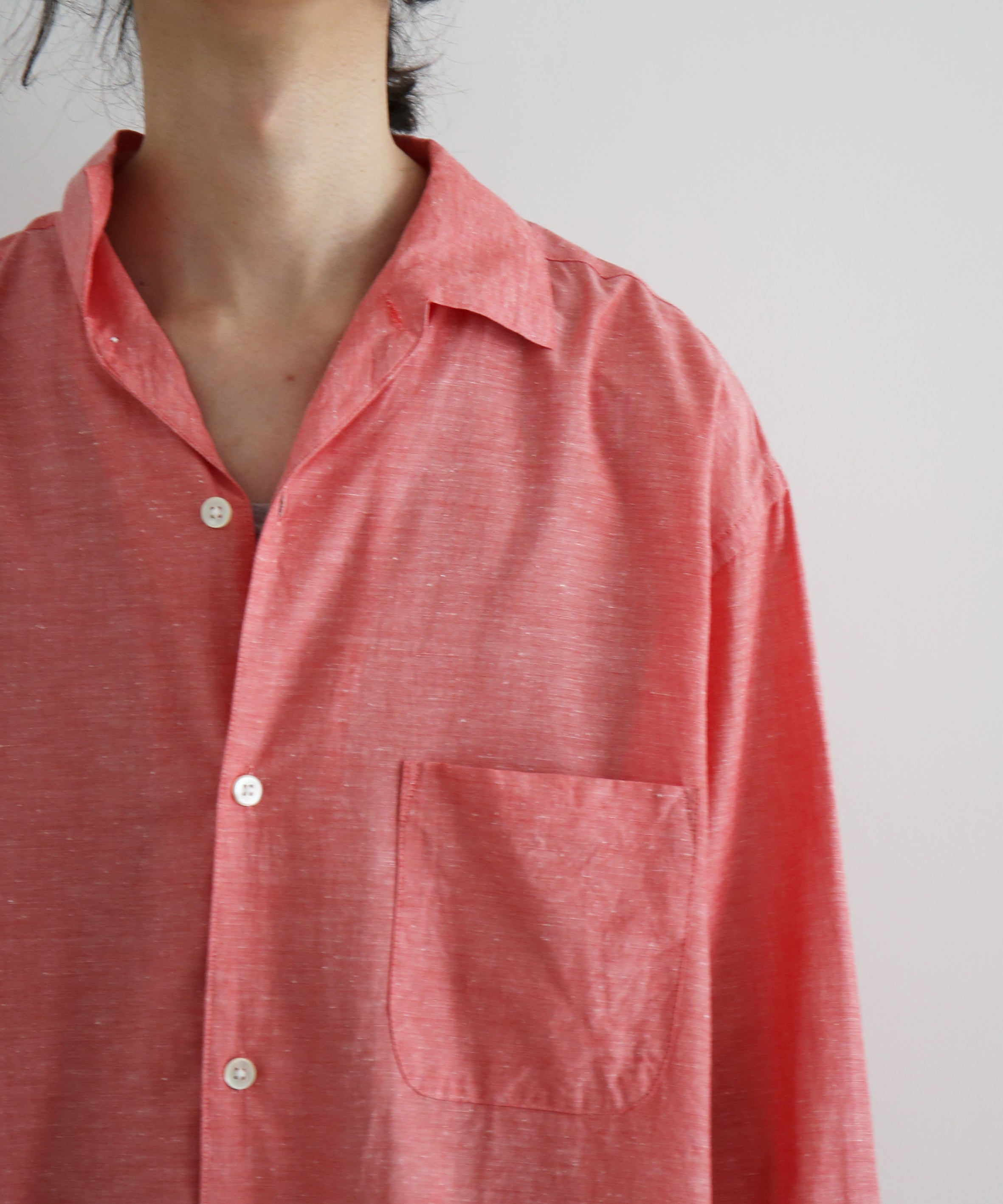 URU Italian collar l/s shirts a "RED"