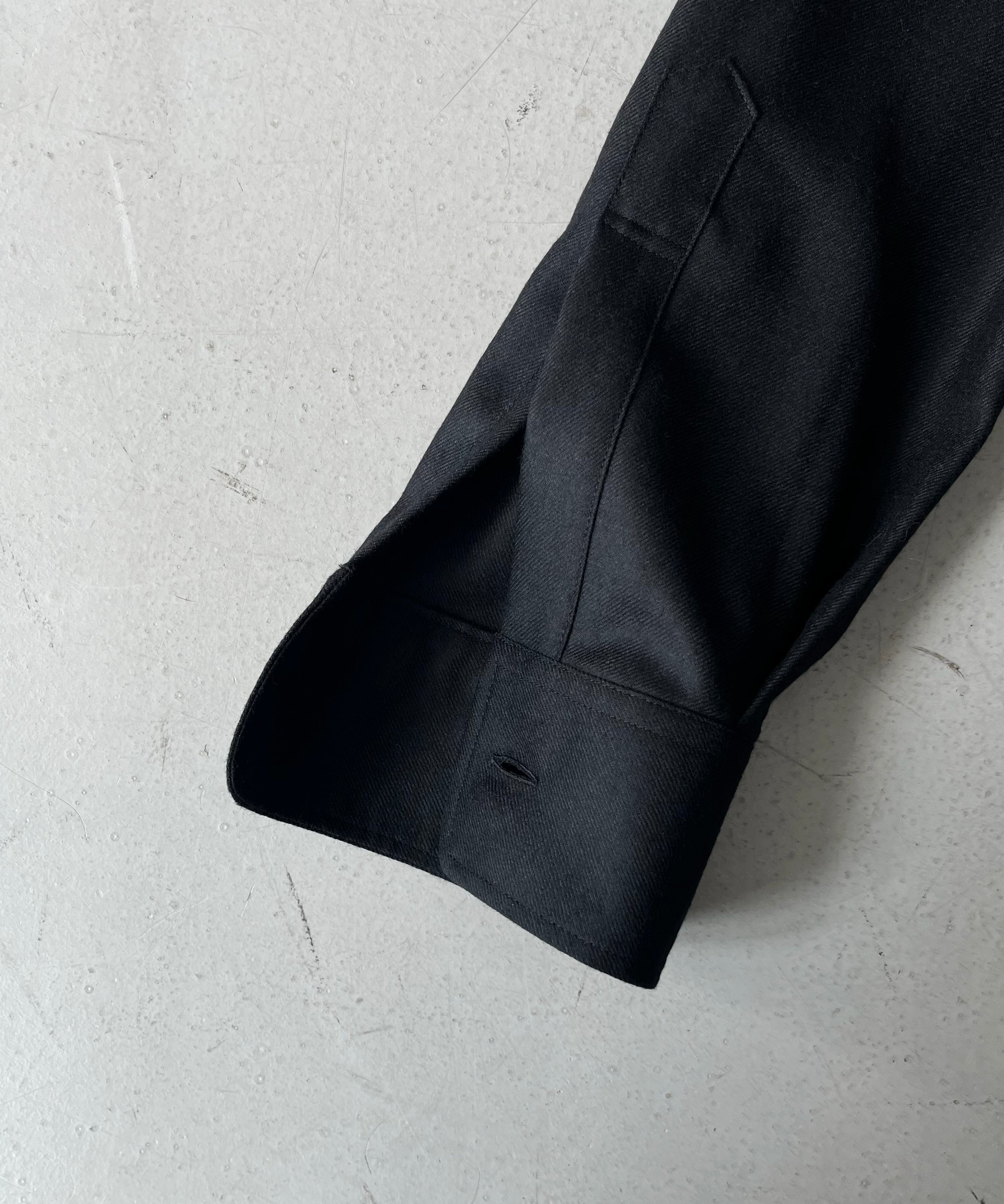 AURALEE Super light wool shirt "BLACK"