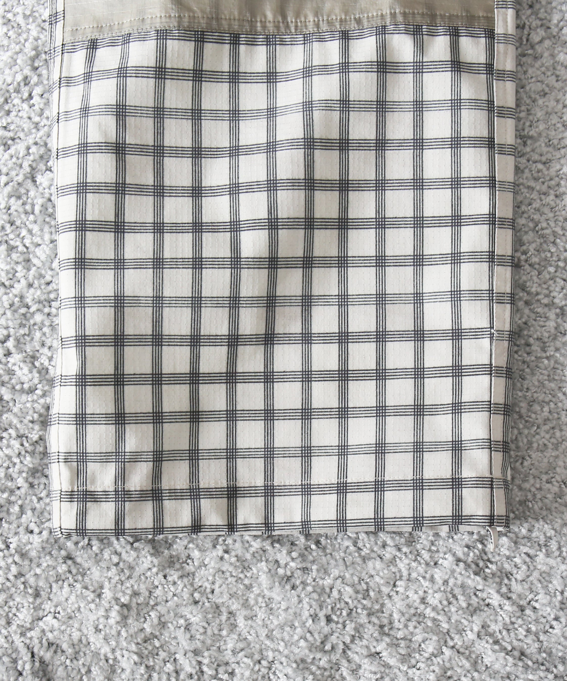 ROA Aair floweave printed check elasticated waistband pants "WHITE"
