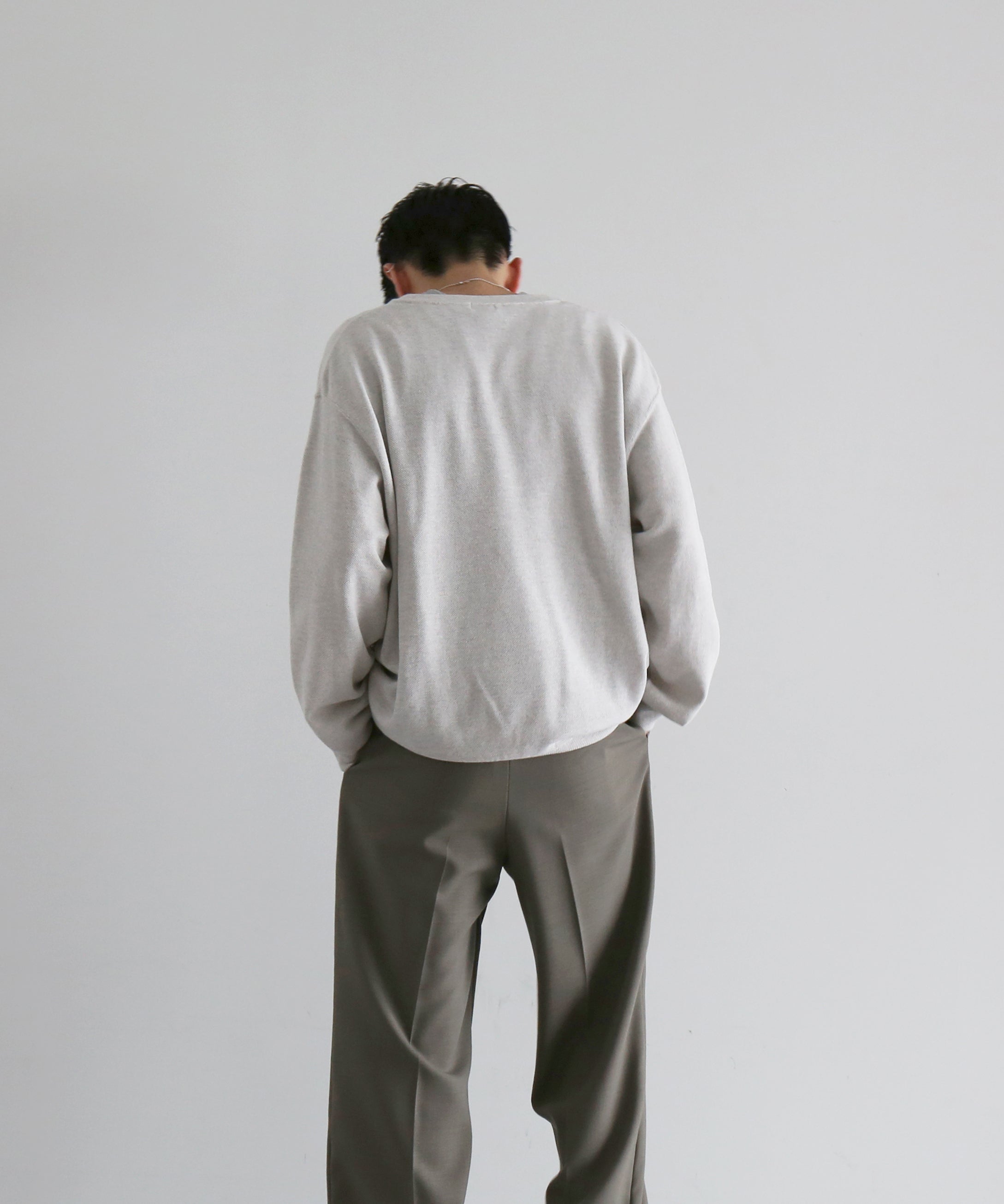 【EXCLUSIVE】crepuscule Co/ra moss stitch p/o "OATMEAL"