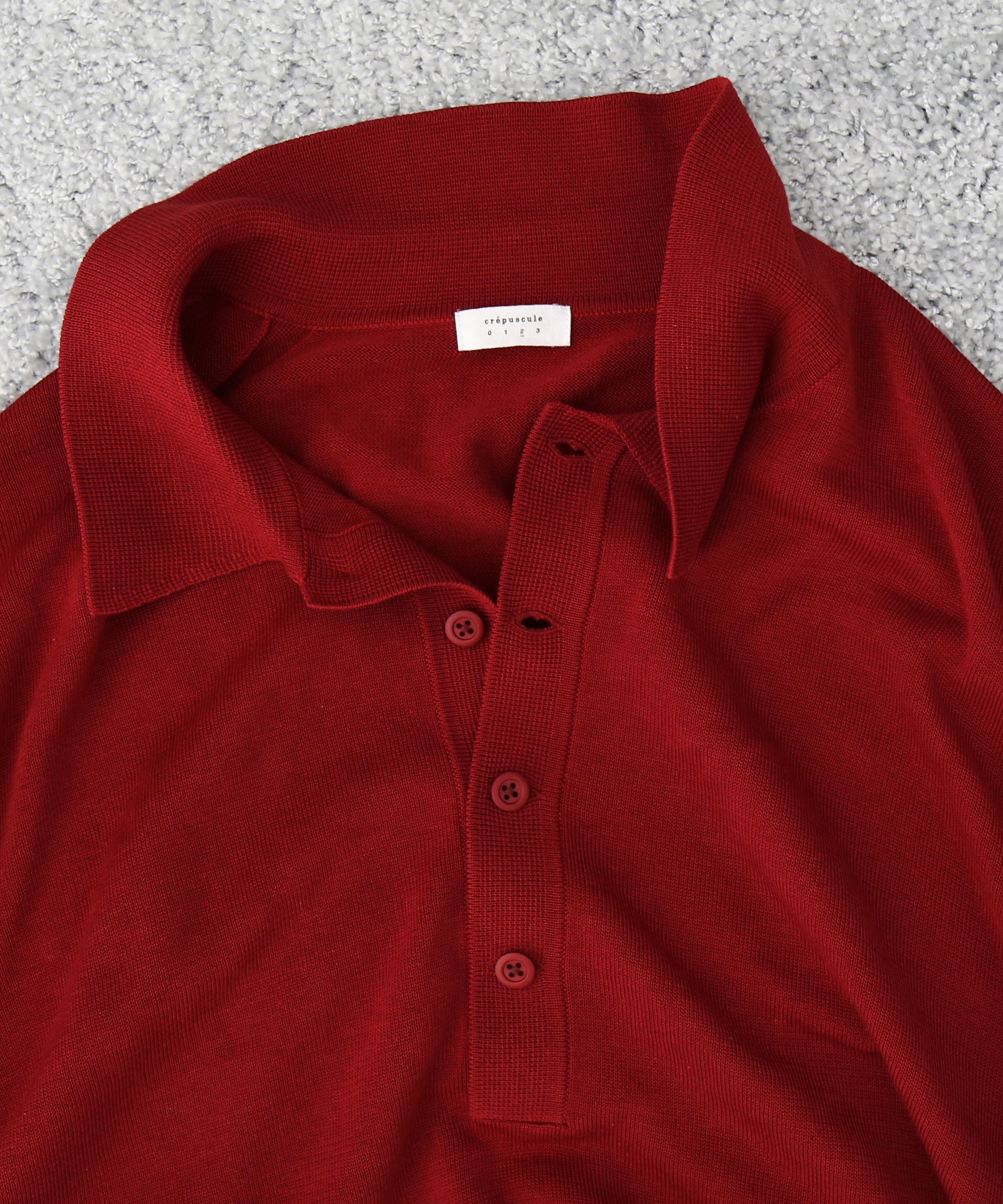 【EXCLUSIVE】crepuscule L/s polo "WINE"