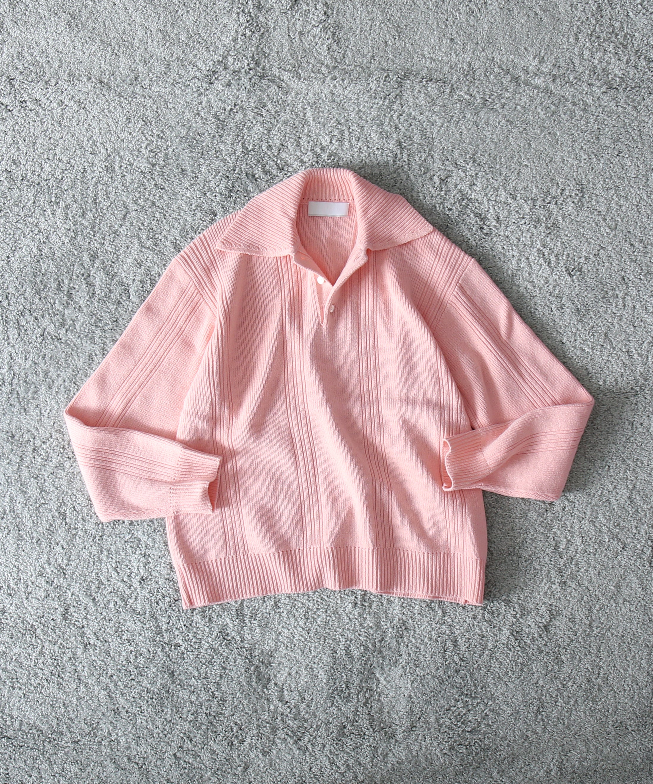 NEONSIGN Drop needle polo (ls) "BLACK"