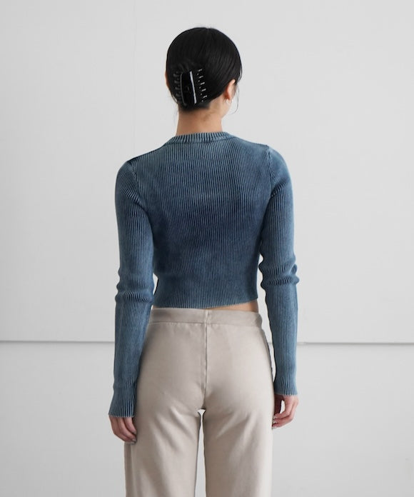 DIESEL Rib-knit top with oval d "8AT"