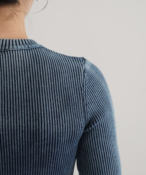 DIESEL Rib-knit top with oval d "8AT"