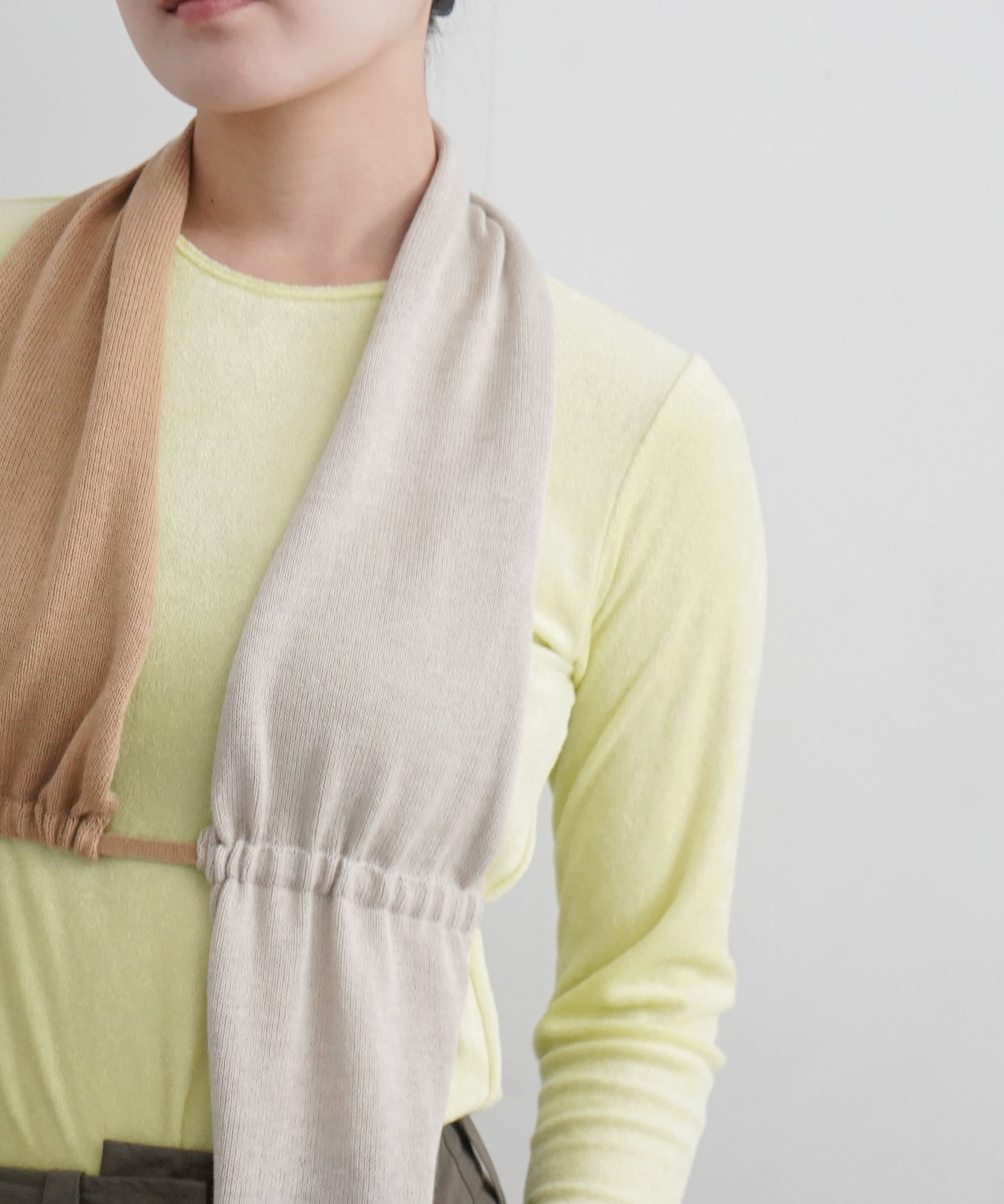 kotohayokozawa Muffler bikini knit "BEIGE"