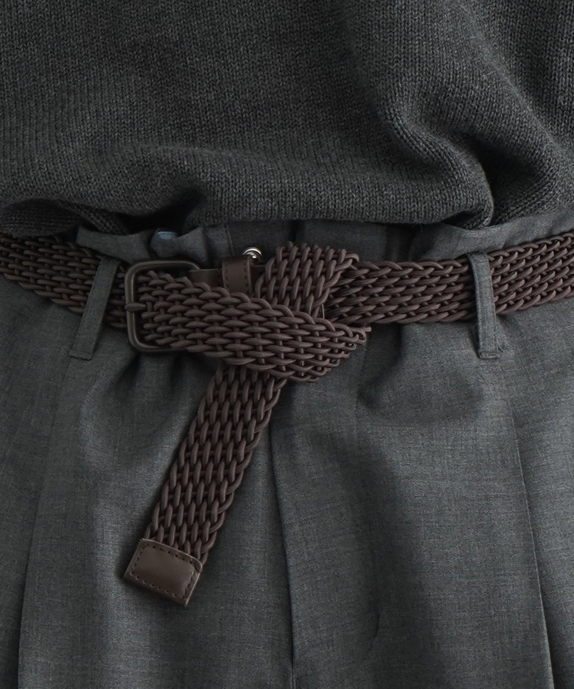 Mr.FEAST Mesh belt "BROWN"
