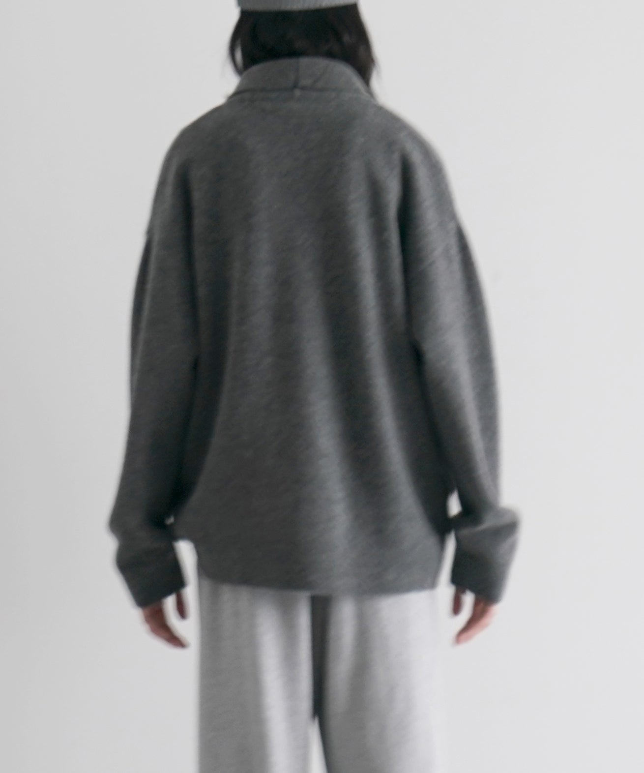 SOSHIOTSUKI Shawl collar 2b knit jacket "GREY"