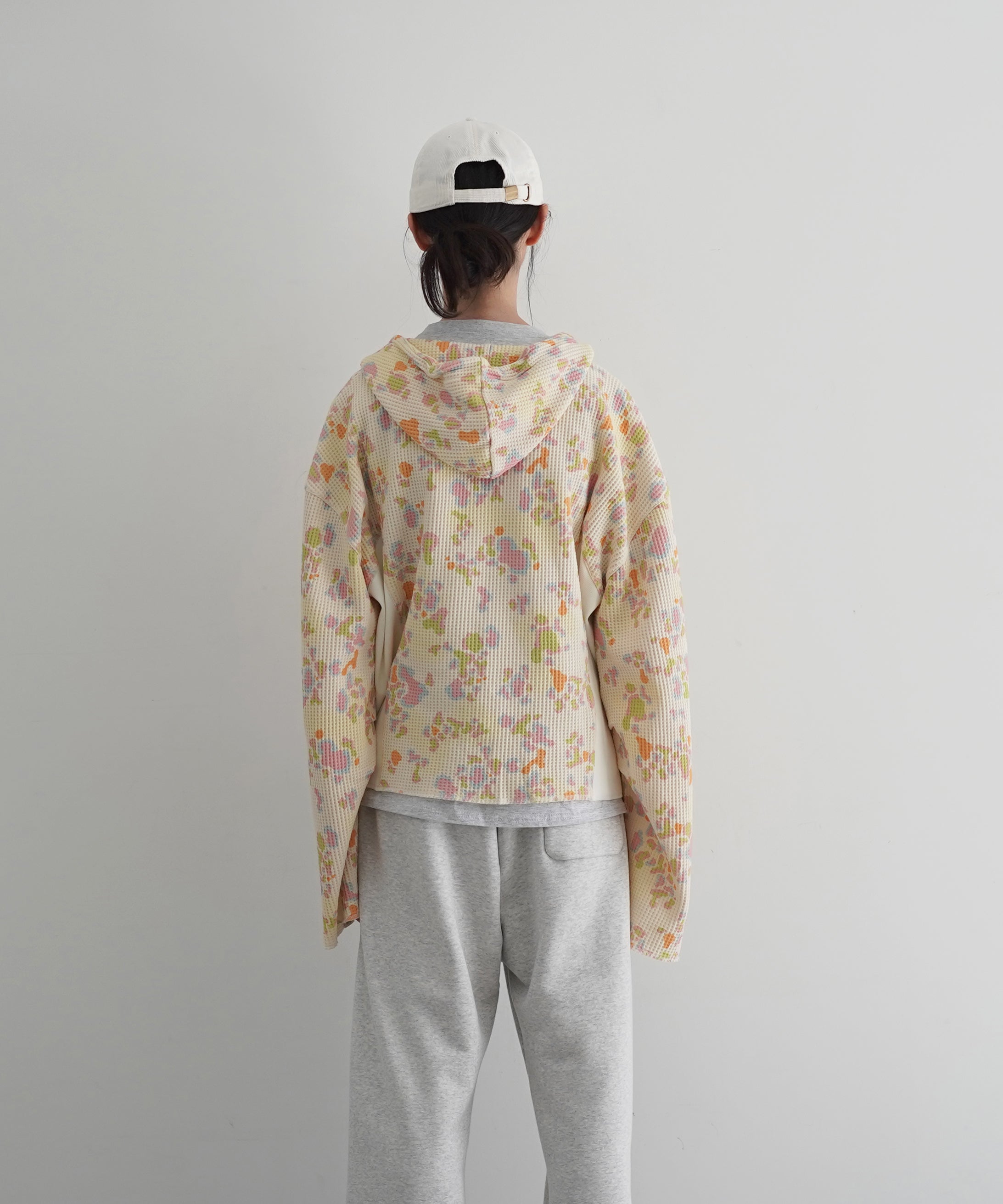 FAF(FAKE AS FLOWERS) Thermal zip up hoodie "MULTI CAMO"