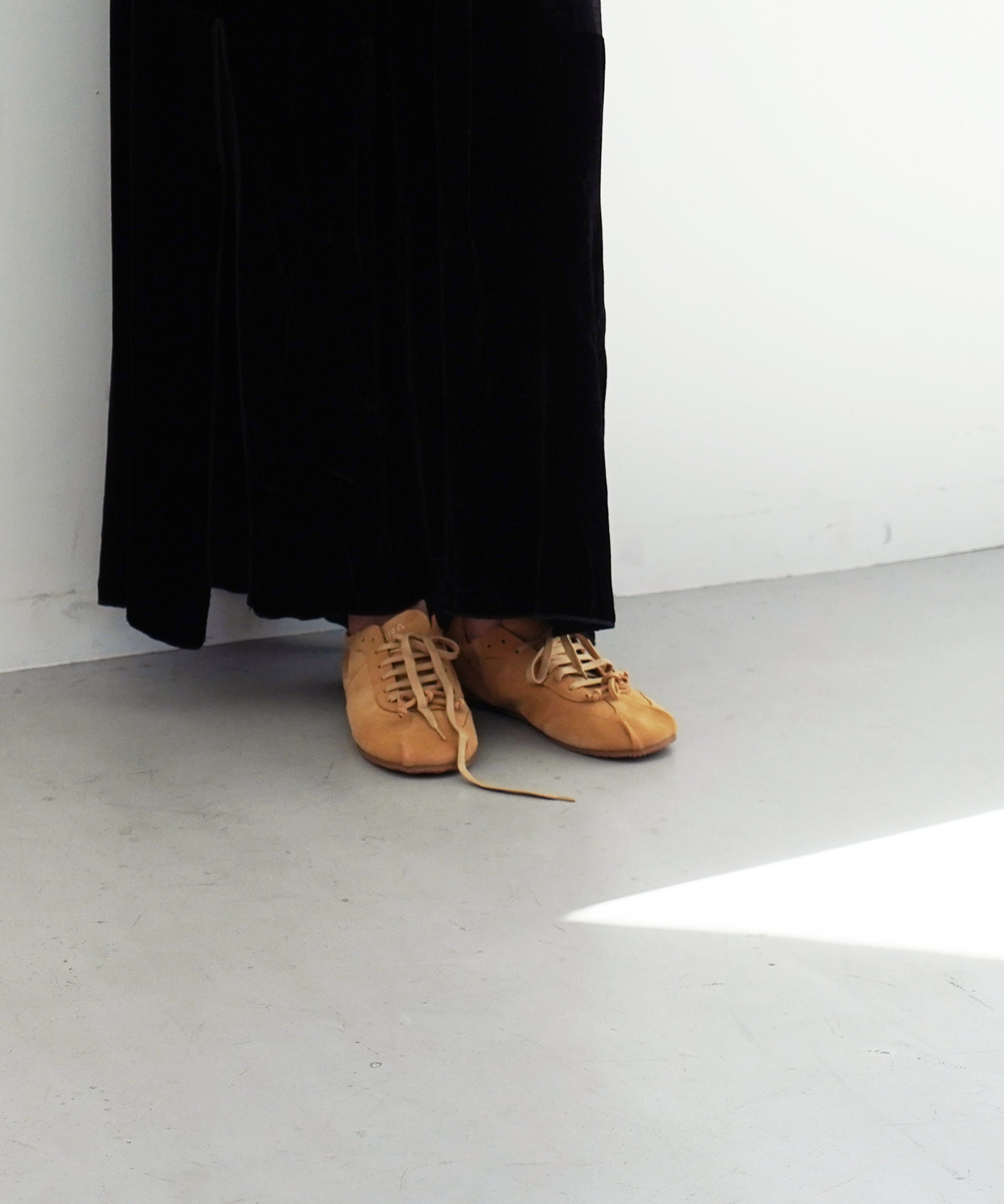ABRA Sneaker ballerina shearling "BEIGE SUEDE"
