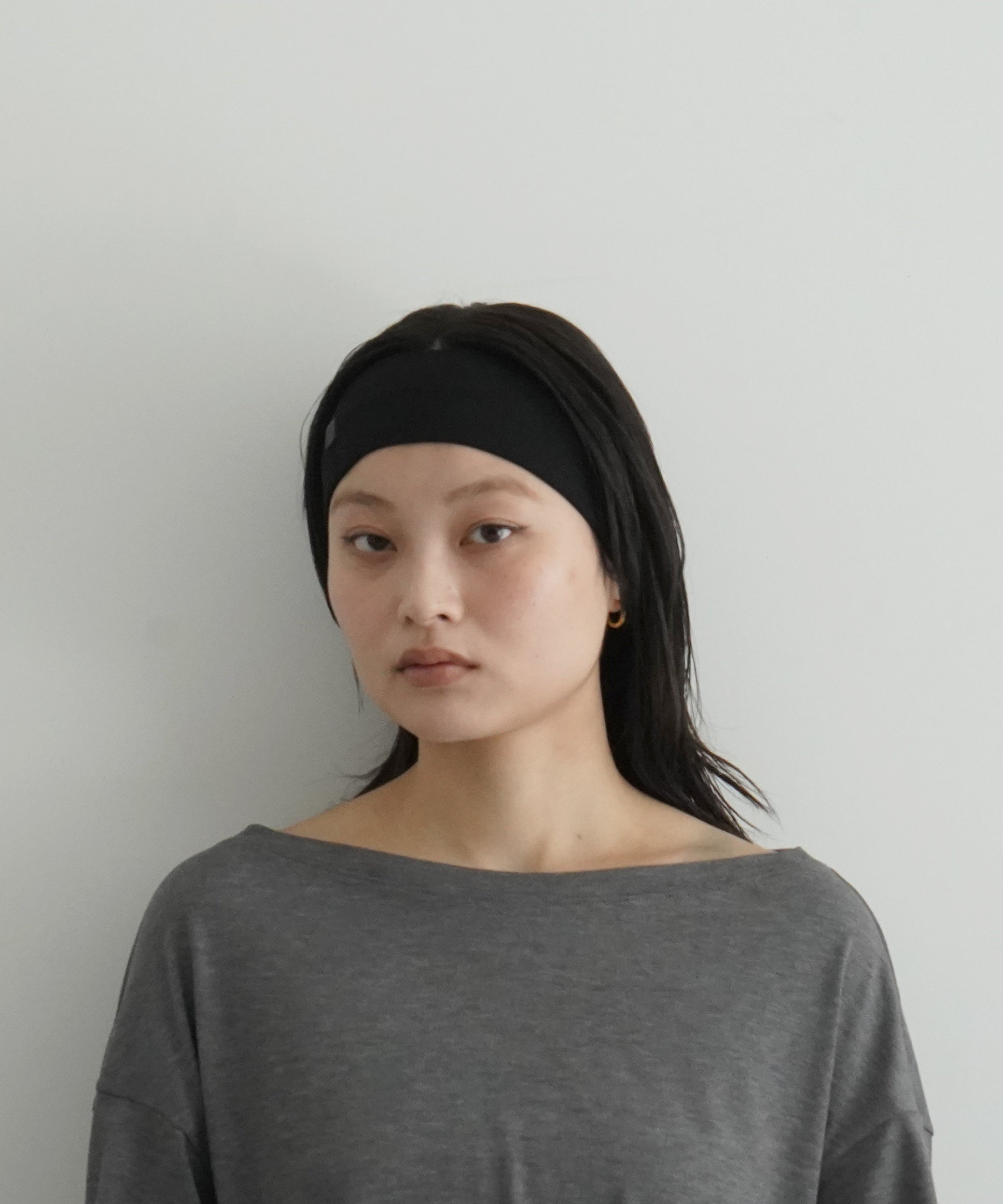 FAX COPY EXPRESS Wide casual headband "BLACK"