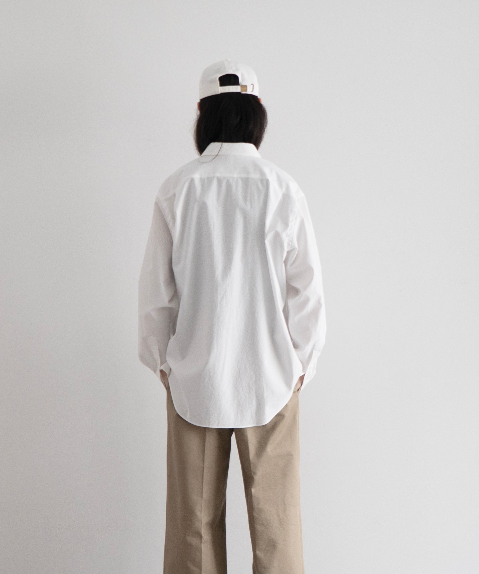AURALEE Washed finx twill shirt "WHITE"
