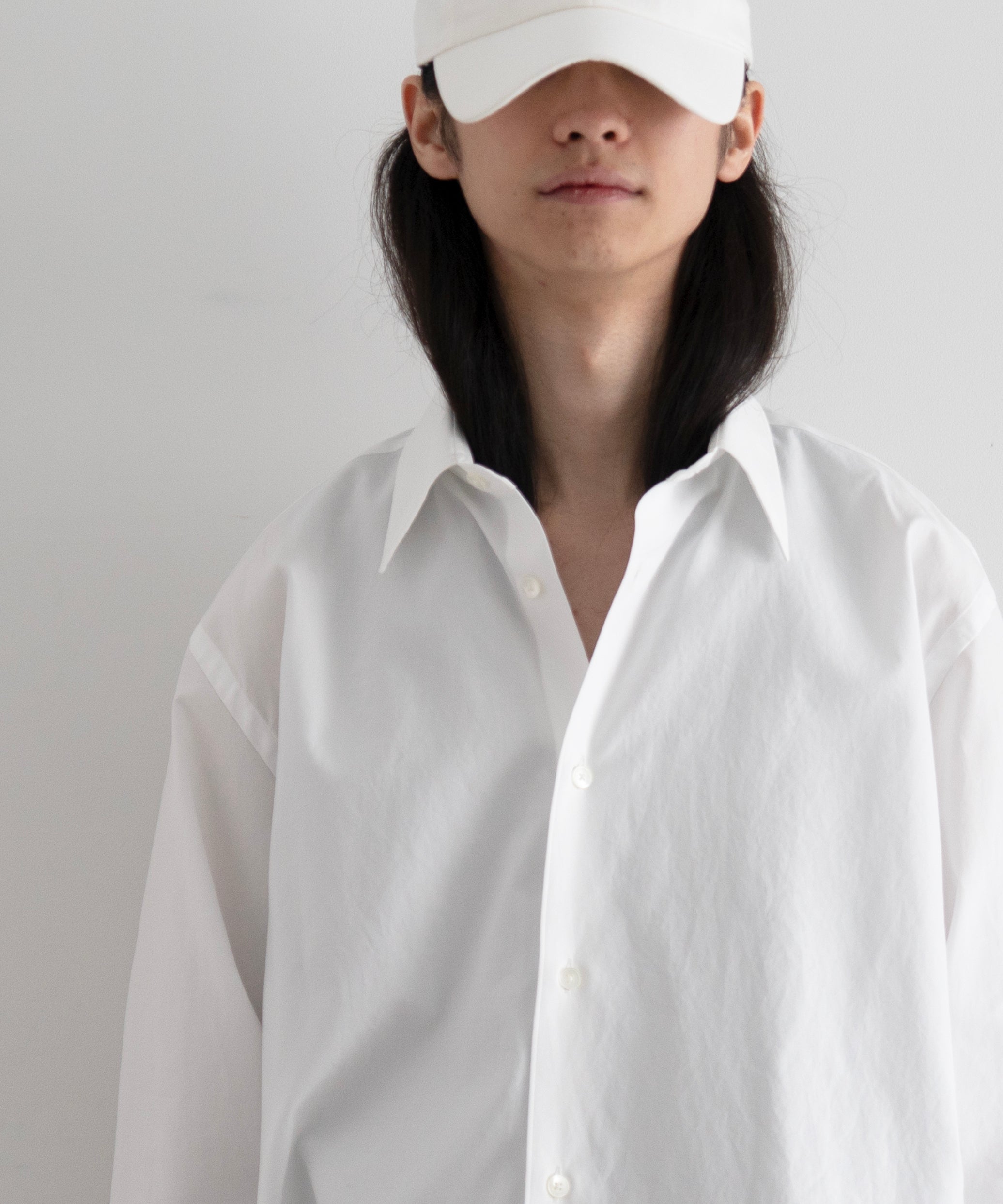 AURALEE Washed finx twill shirt "WHITE"