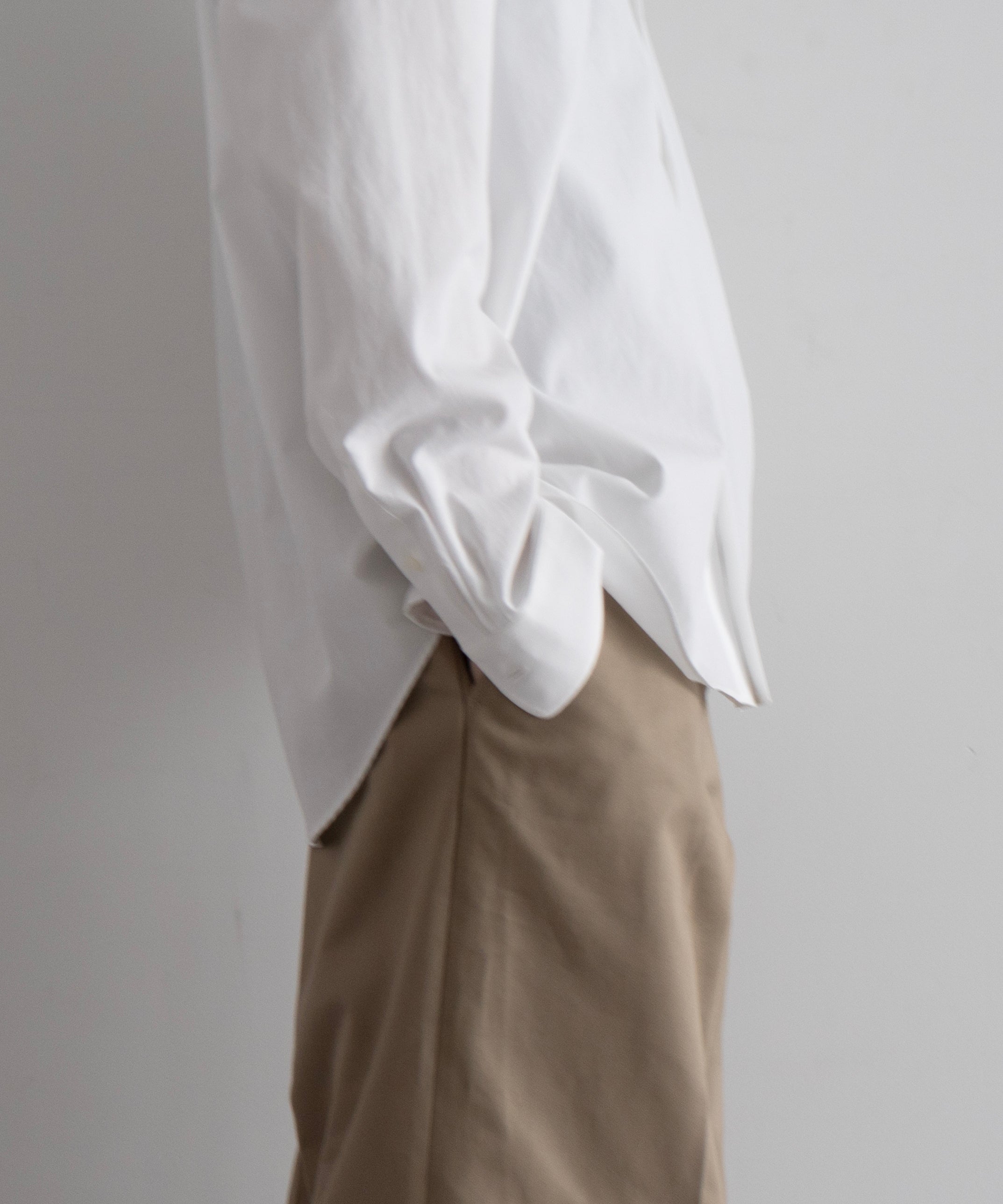 AURALEE Washed finx twill shirt "WHITE"