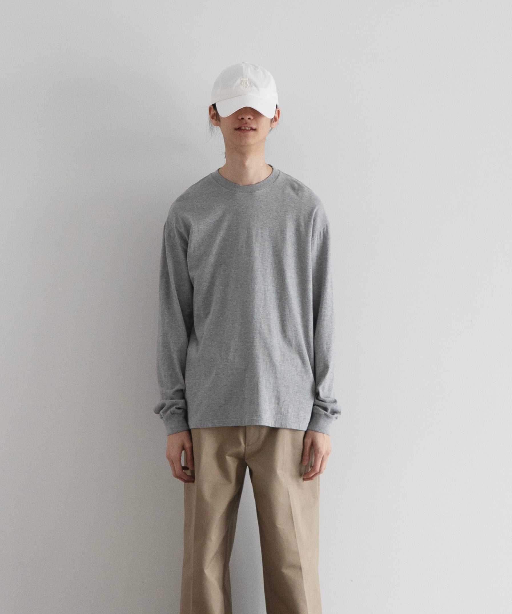 AURALEE Seamless l/s tee "TOP GRAY"